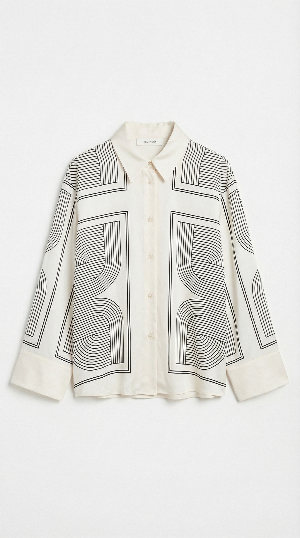 Camisa Judy con Estampado Gráfico y Cuello de Botón