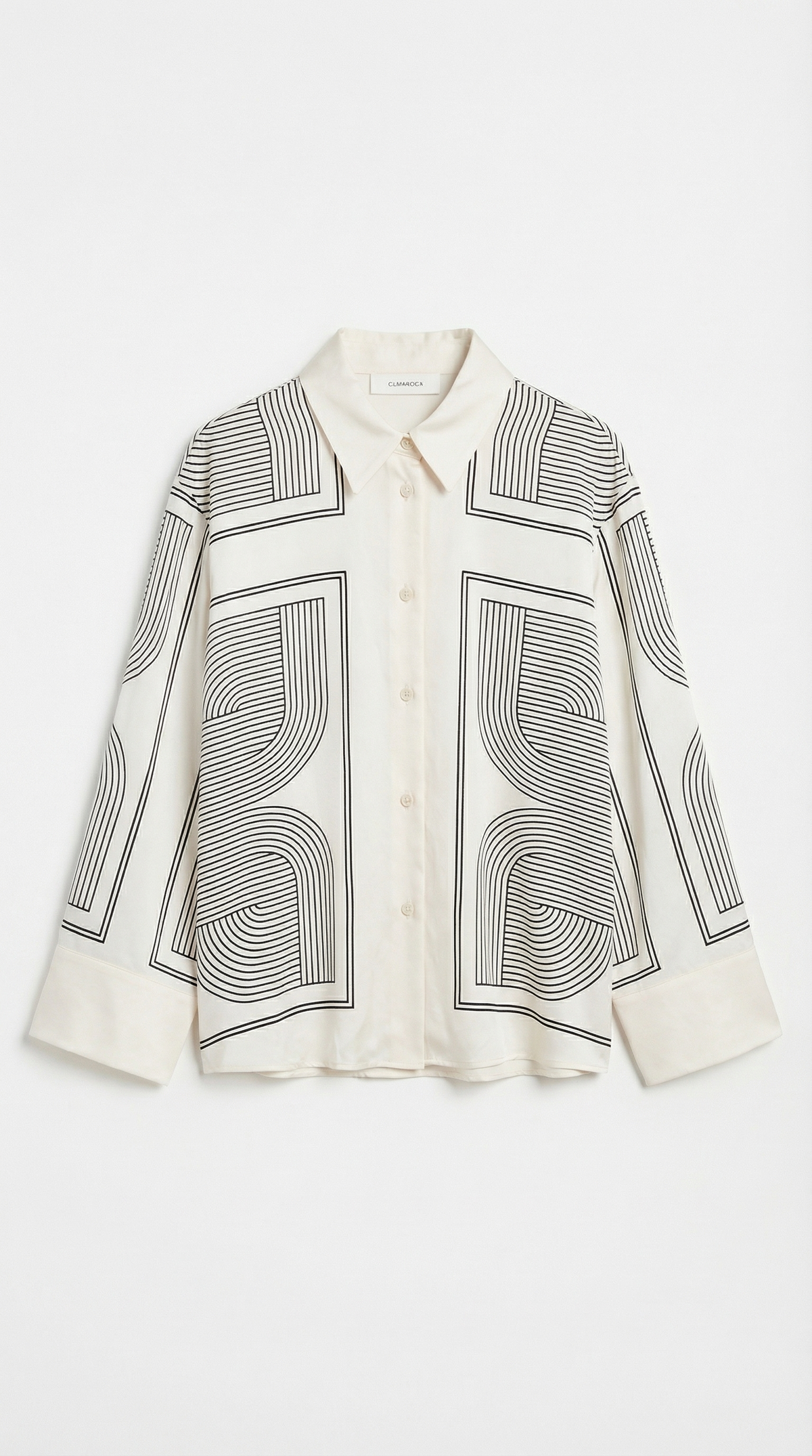 Camisa Judy con Estampado Gráfico y Cuello de Botón