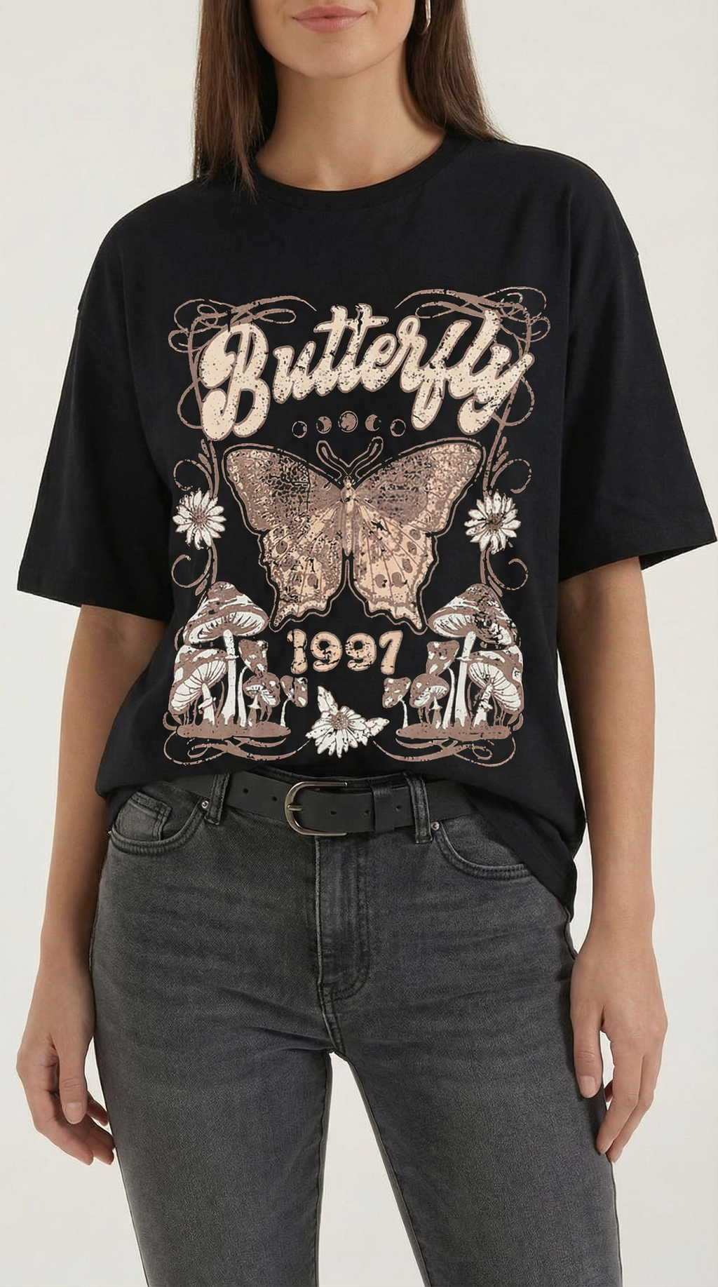 Justine Camiseta Gráfica Oversize