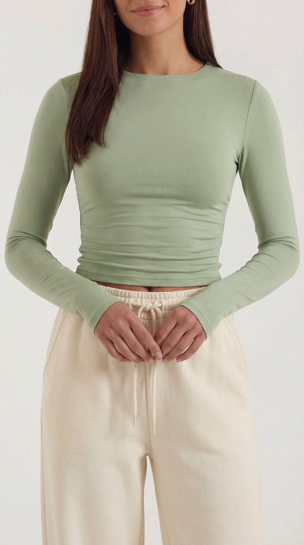 Karen Langarm-Crop-Top