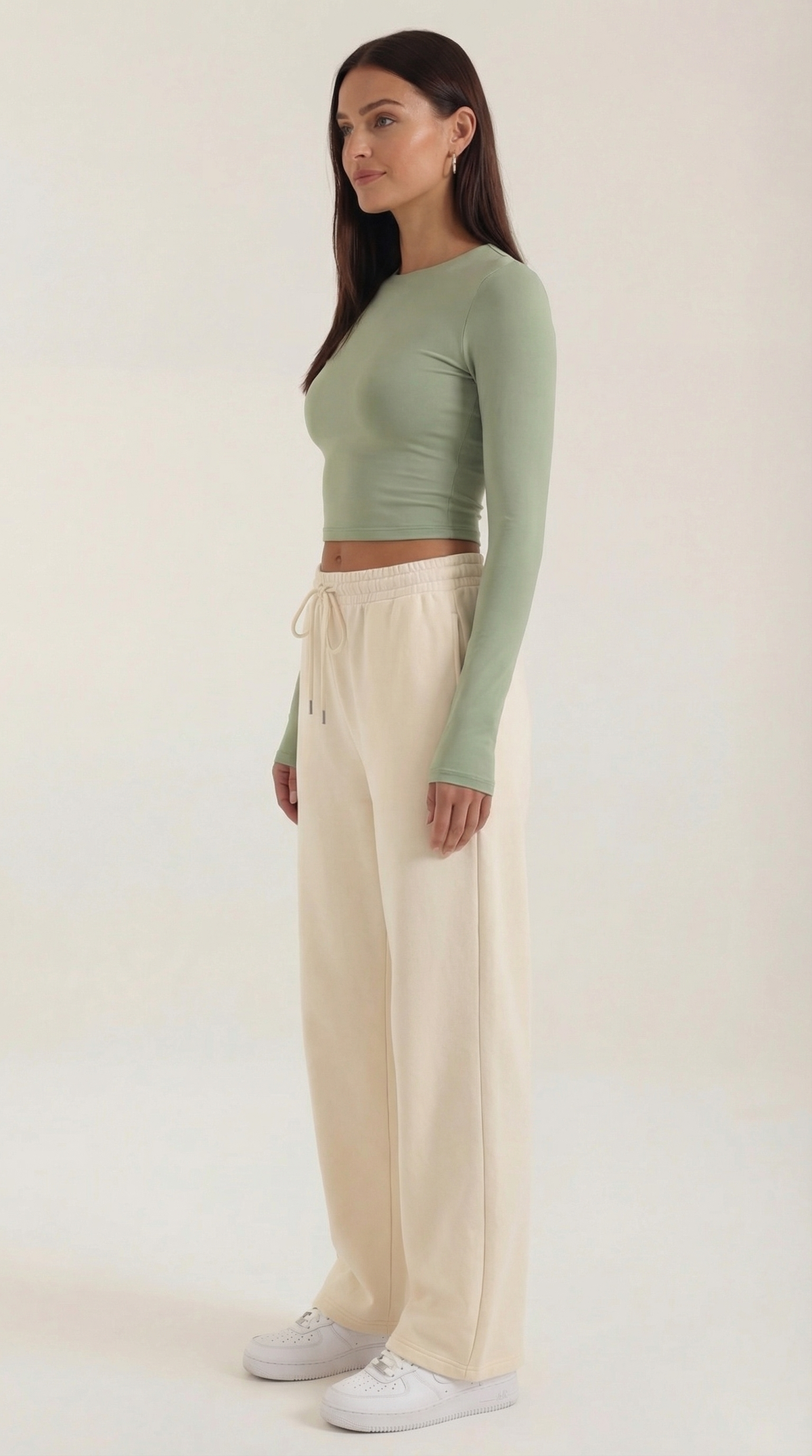 Karen Langarm-Crop-Top