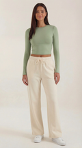 Karen Langarm-Crop-Top