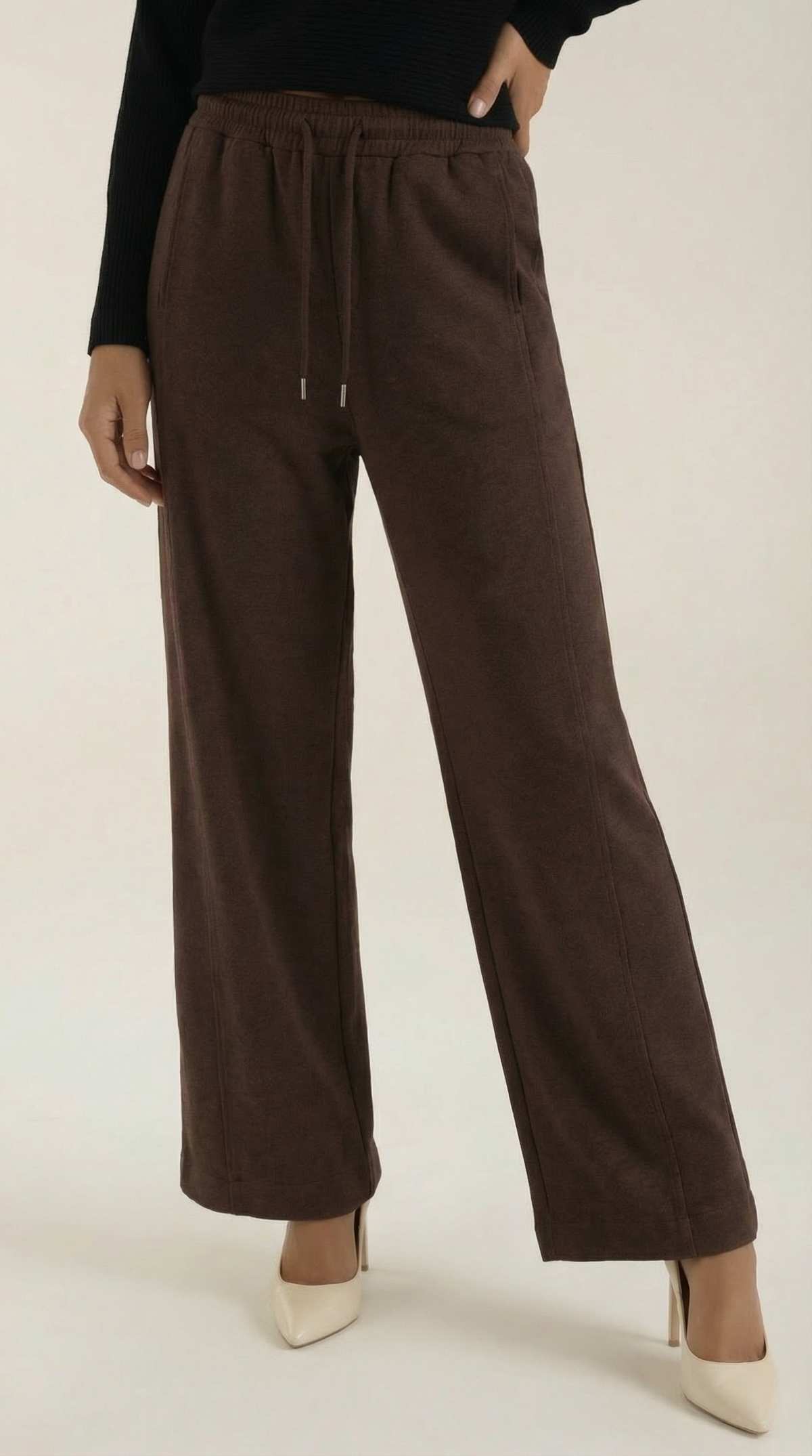 Jeans anchos Kendra con cordón