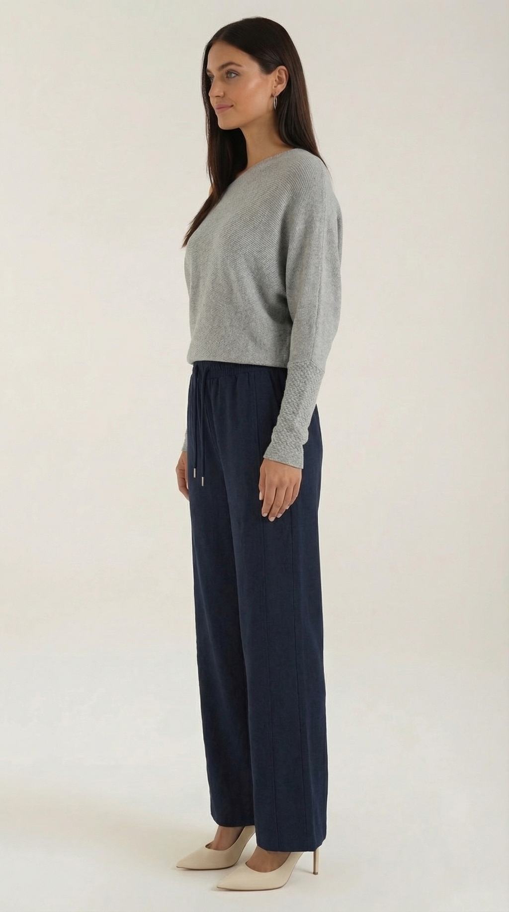 Jeans anchos Kendra con cordón