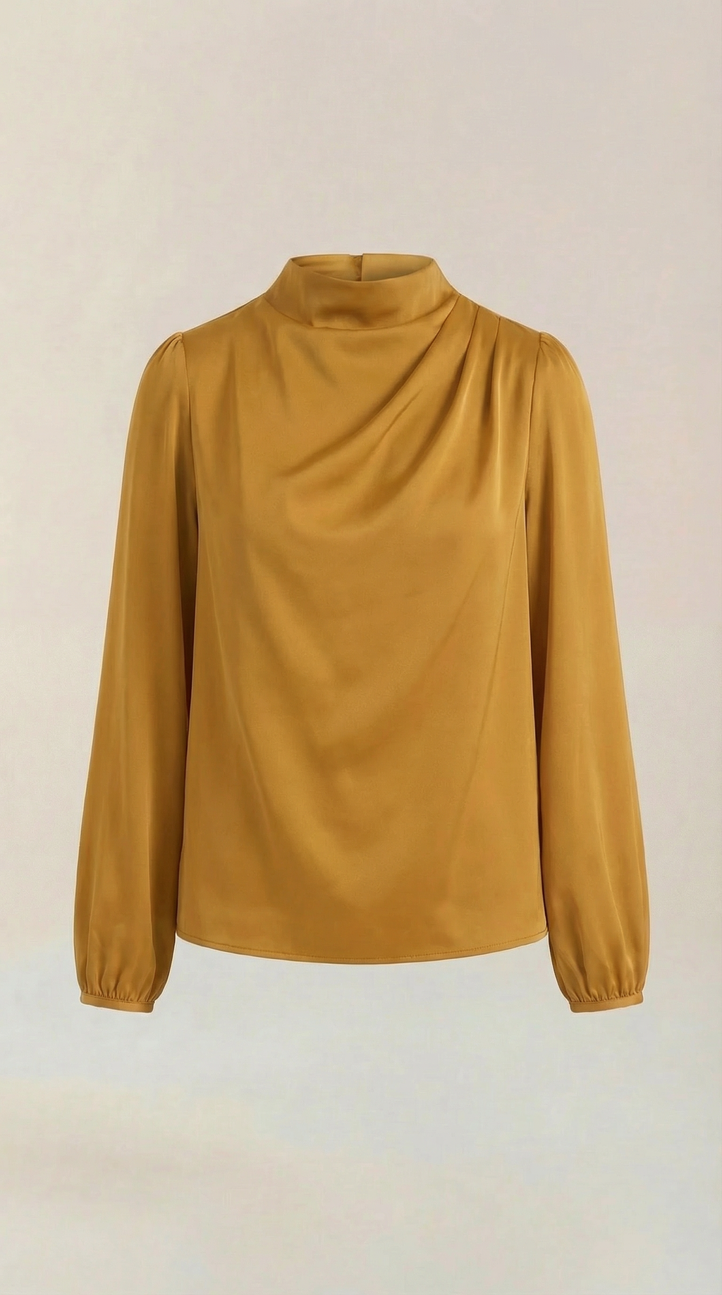 Blusa de Manga Larga Drapiada Marcia