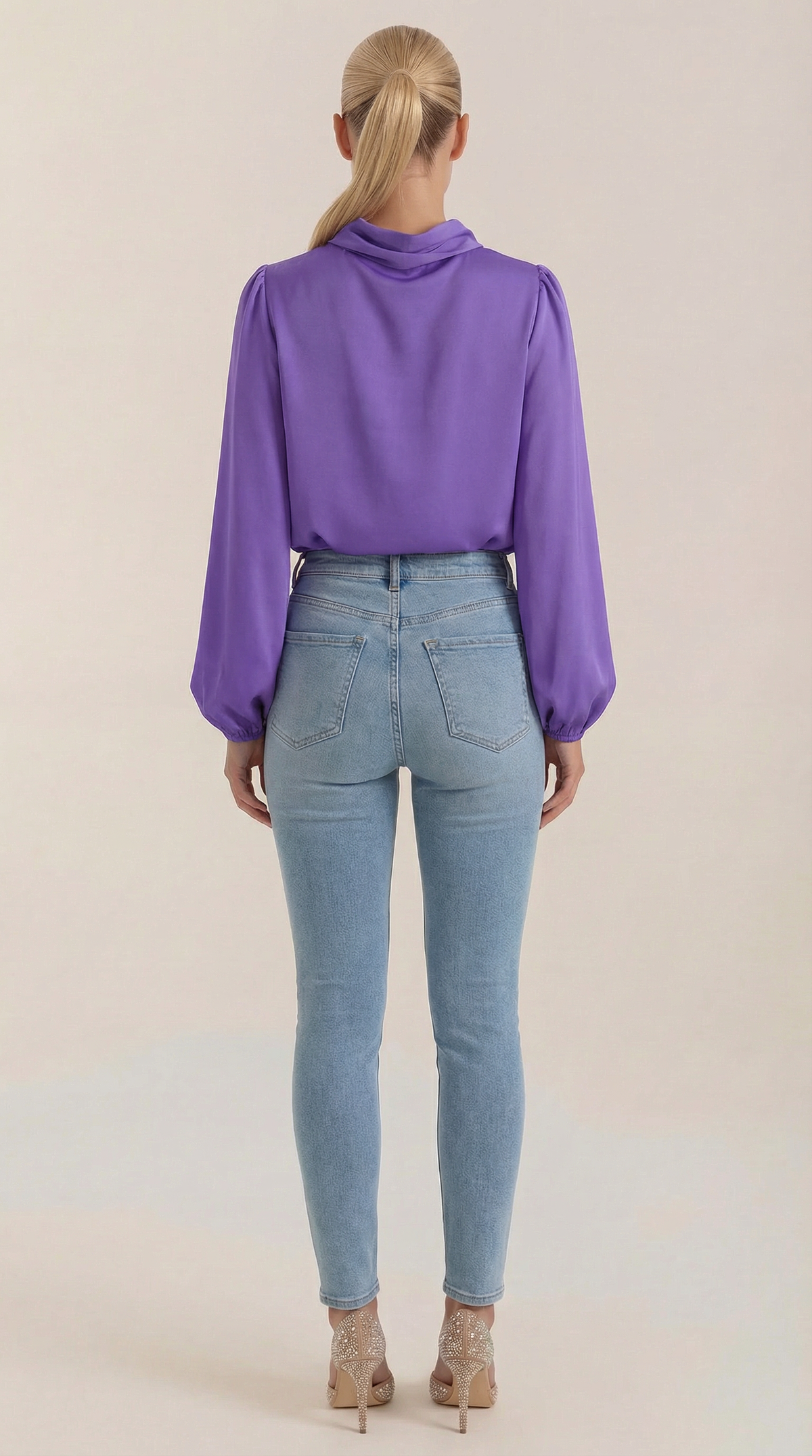 Blusa de Manga Larga Drapiada Marcia