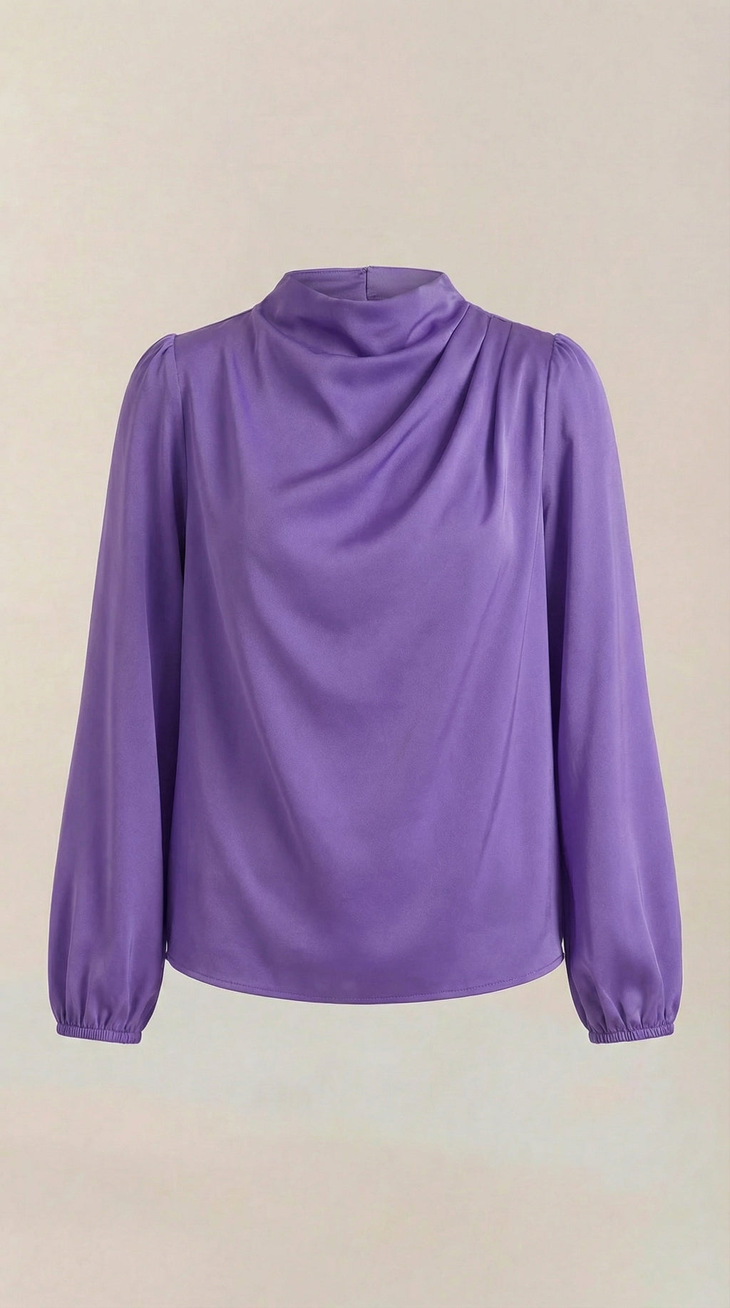 Blusa de Manga Larga Drapiada Marcia