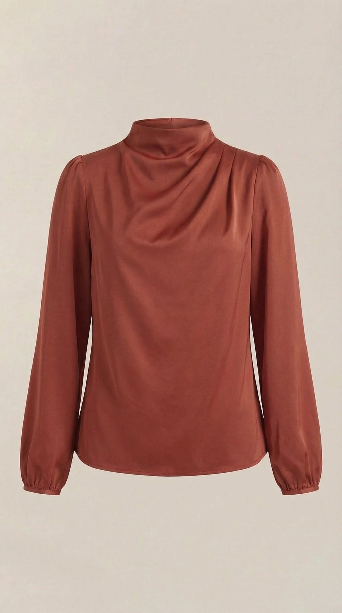 Blusa de Manga Larga Drapiada Marcia