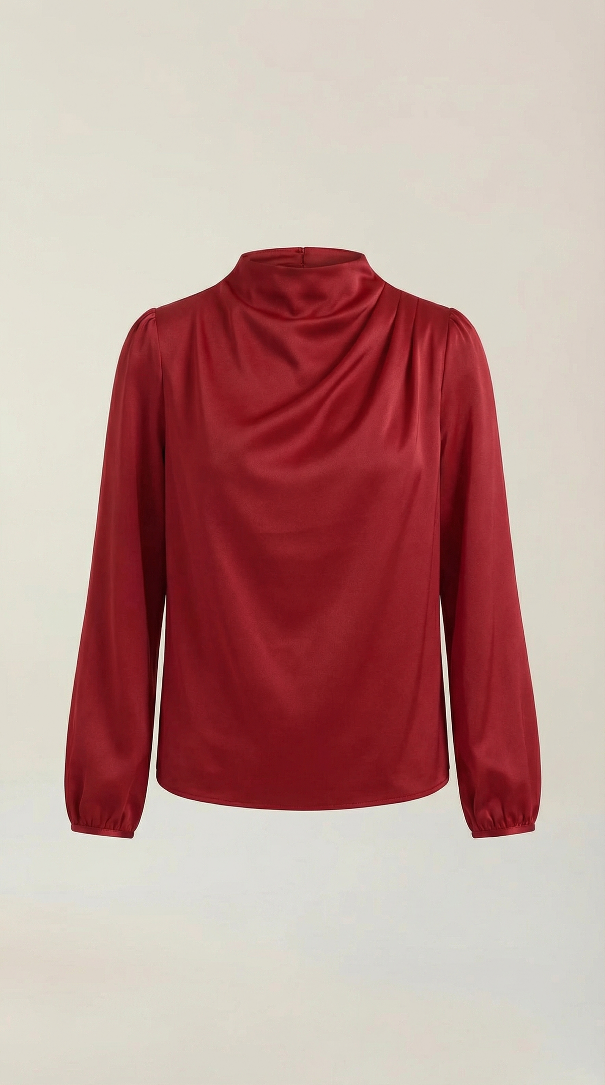 Blusa de Manga Larga Drapiada Marcia