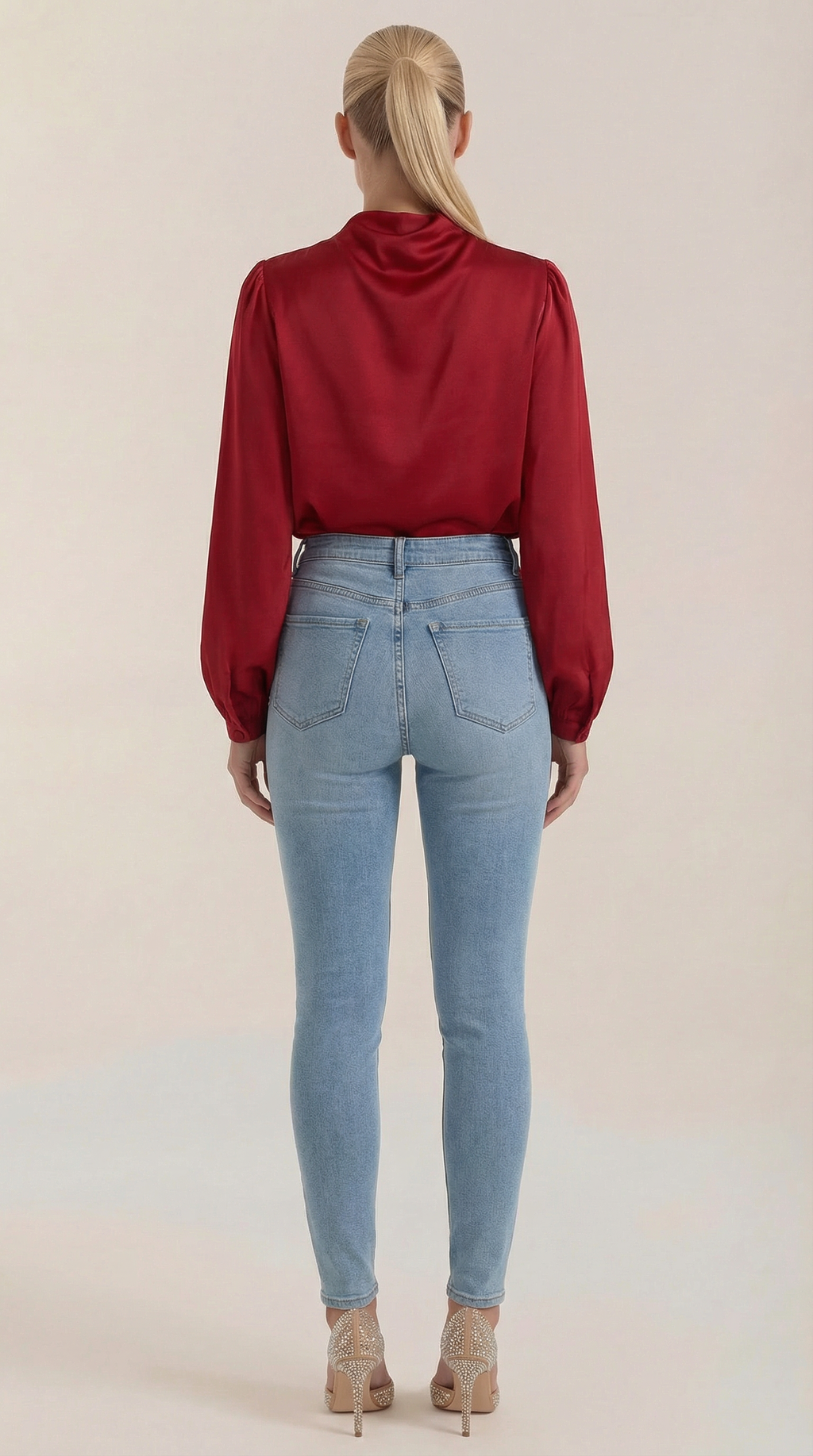 Blusa de Manga Larga Drapiada Marcia
