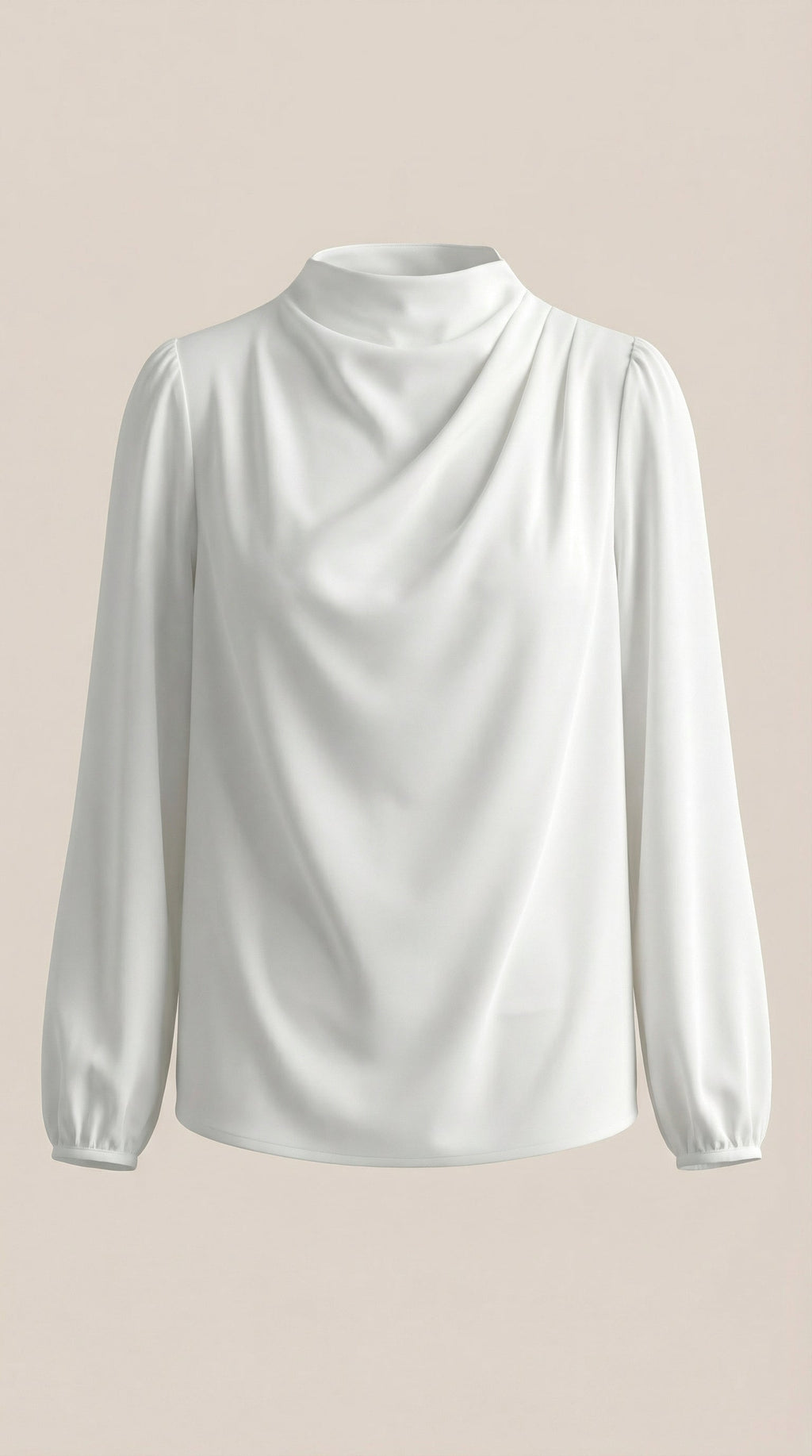 Blusa de Manga Larga Drapiada Marcia