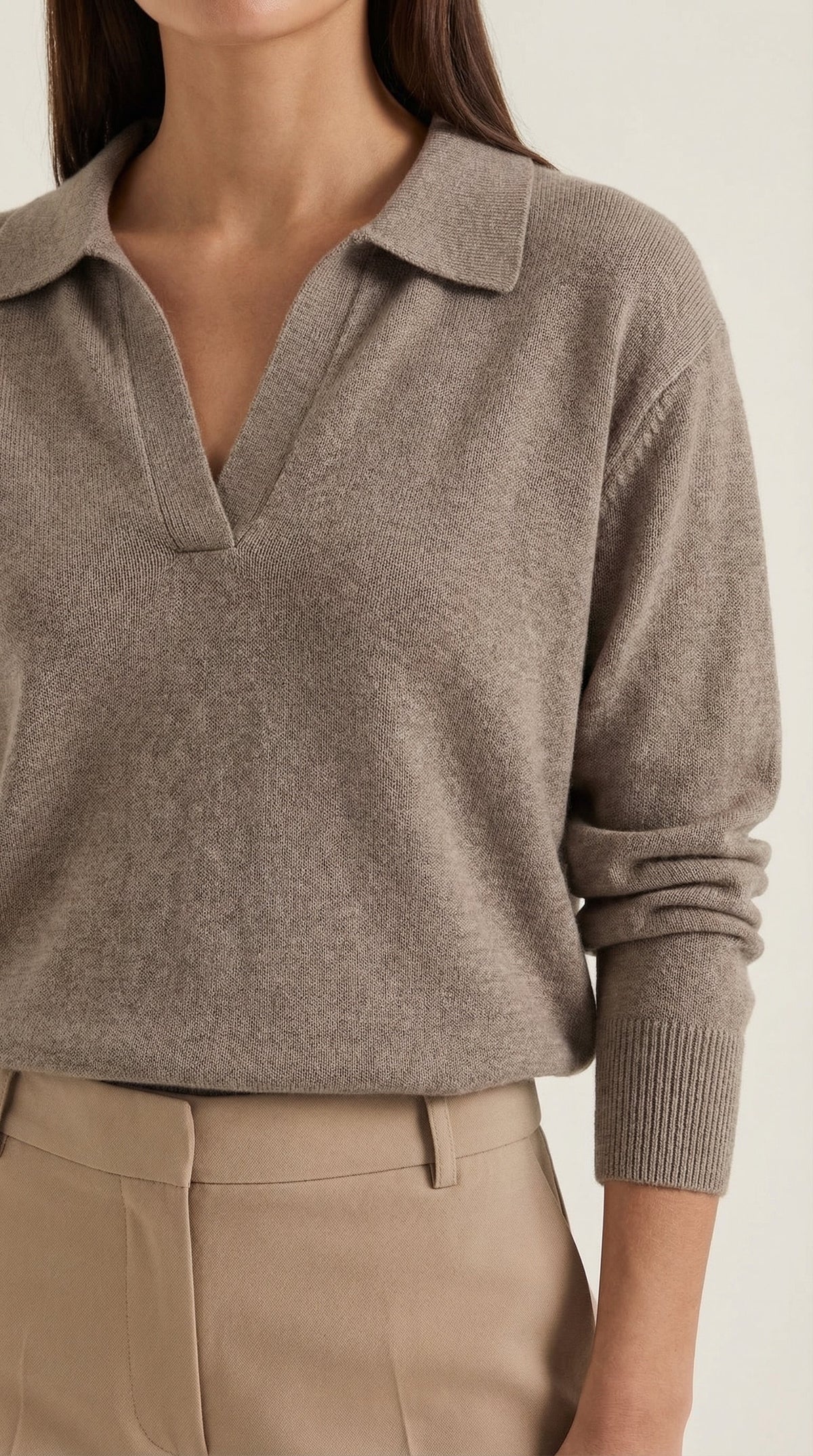 Suéter Casual 'Margaret' de Polo con Escote en V