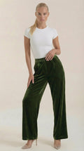 Nadine Pantalón Ancho de Terciopelo