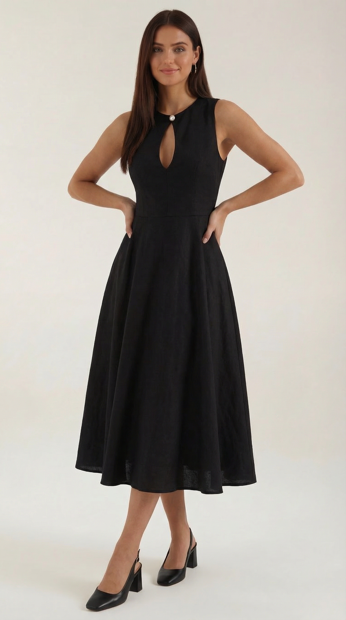 Vestido Midi Nancy con Detalles Cut-out