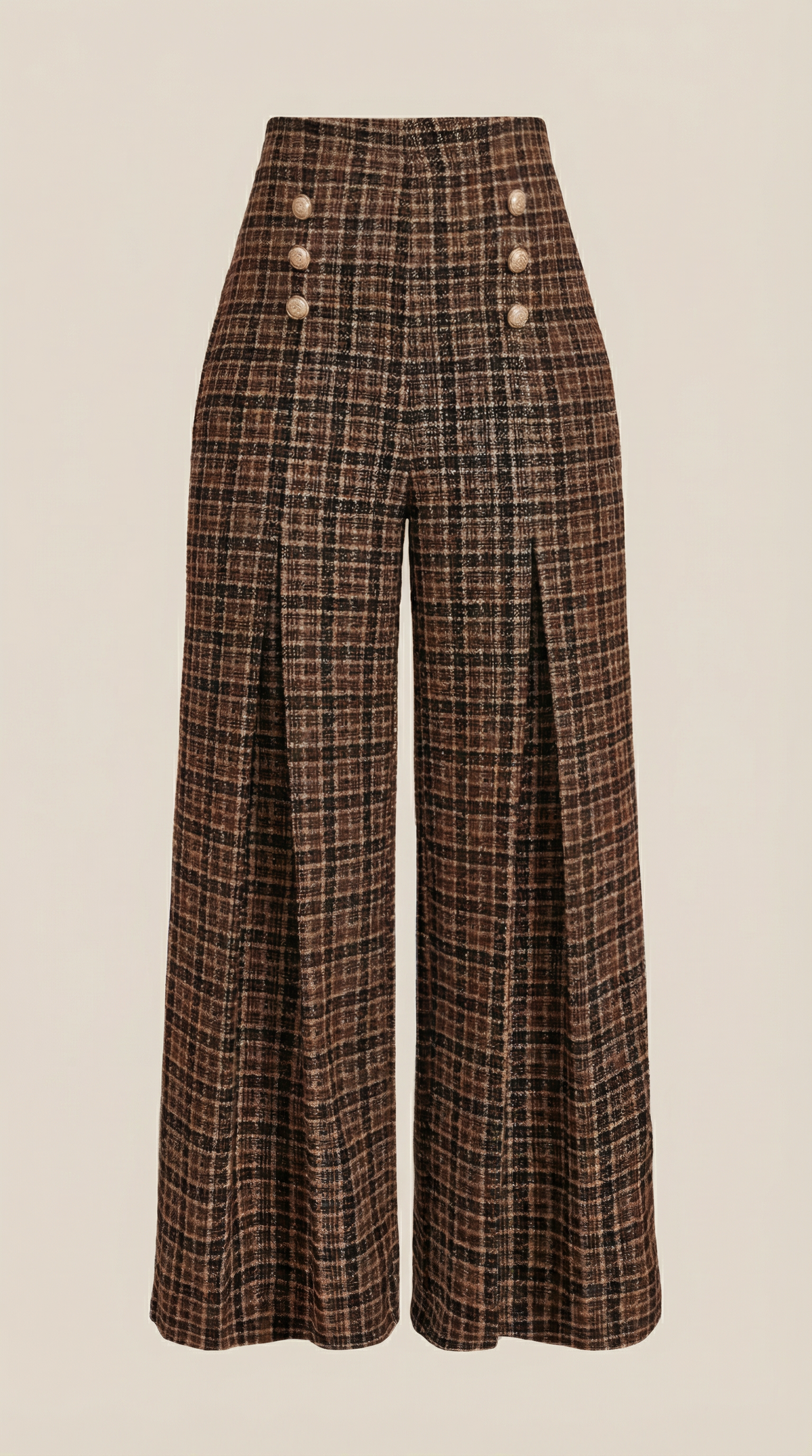 Pantalón de cuadros Naomi de pierna ancha