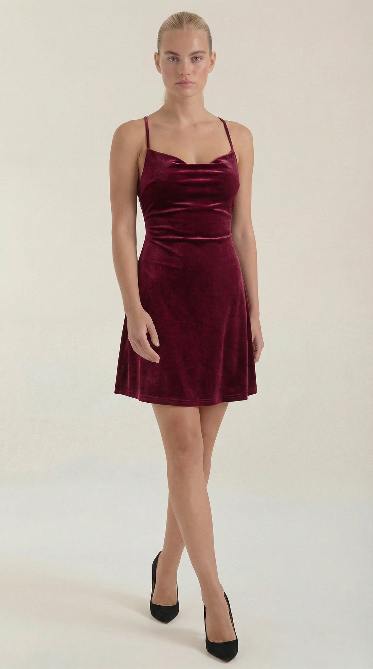 Vestido Verde Oliva de Tirantes Cortos