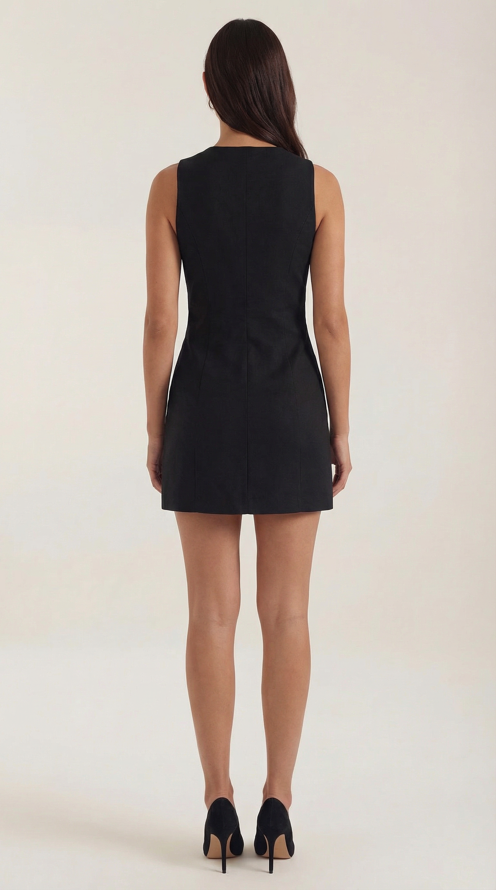 Vestido Mini Sin Mangas Patricia con Botones