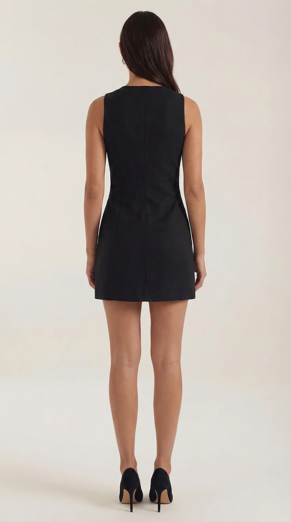 Vestido Mini Sin Mangas Patricia con Botones