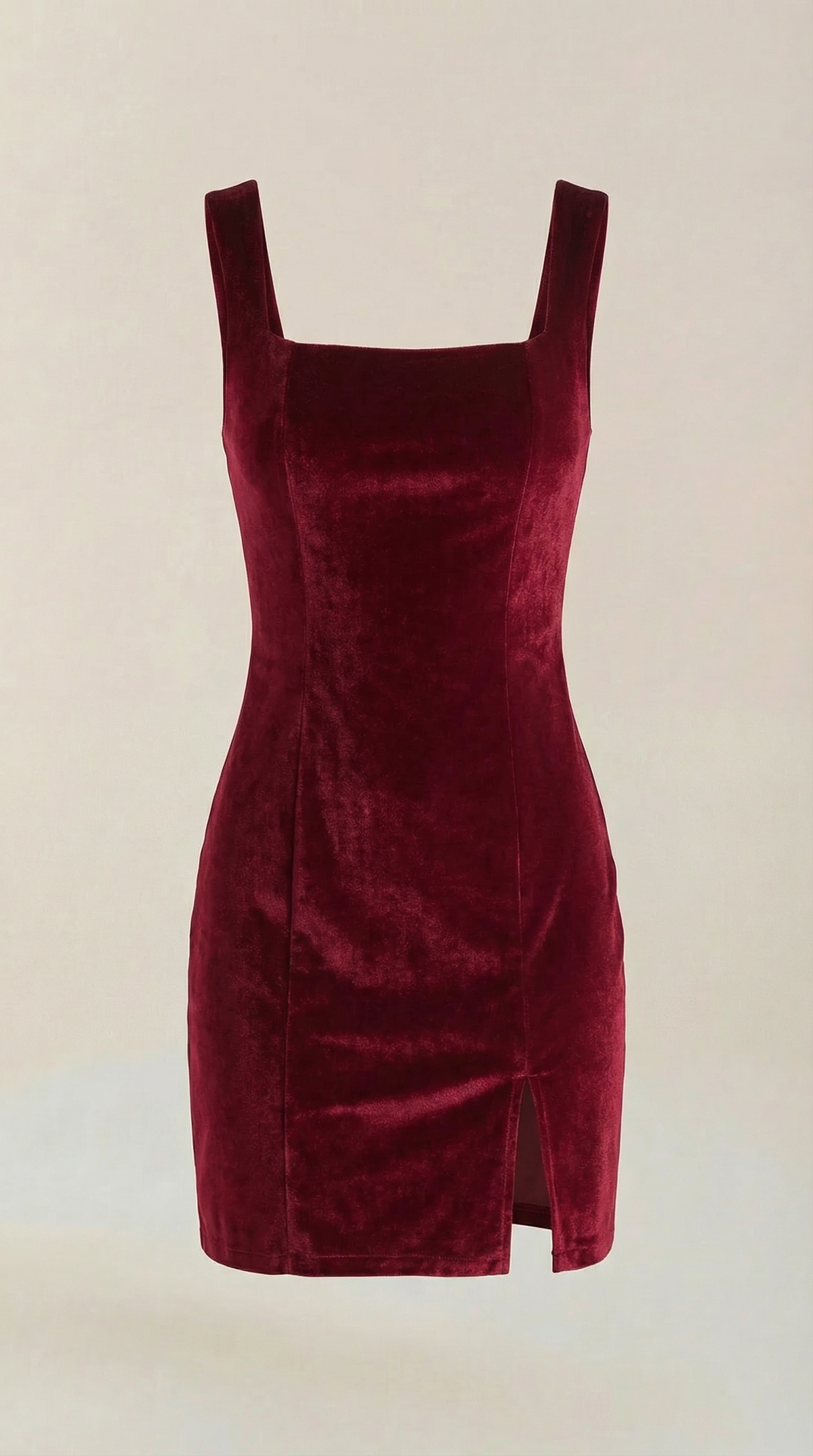 Vestido Mini de Terciopelo Rachelle con Escote Cuadrado