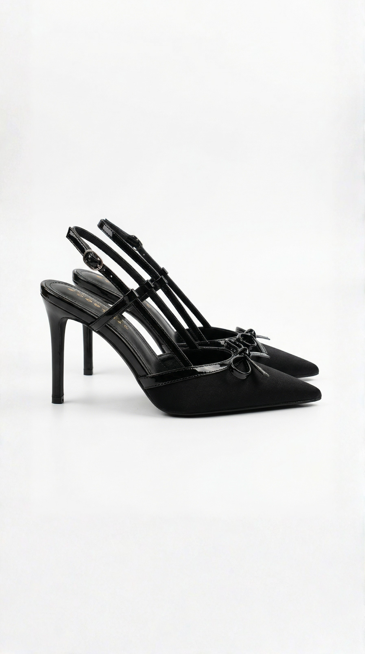 Tacones de Satén Rebecca con Detalle de Lazo