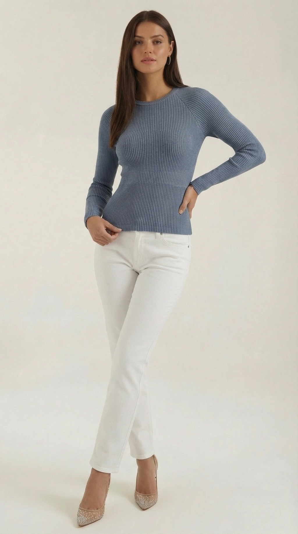 Blusa de Manga Larga Rizada Samantha