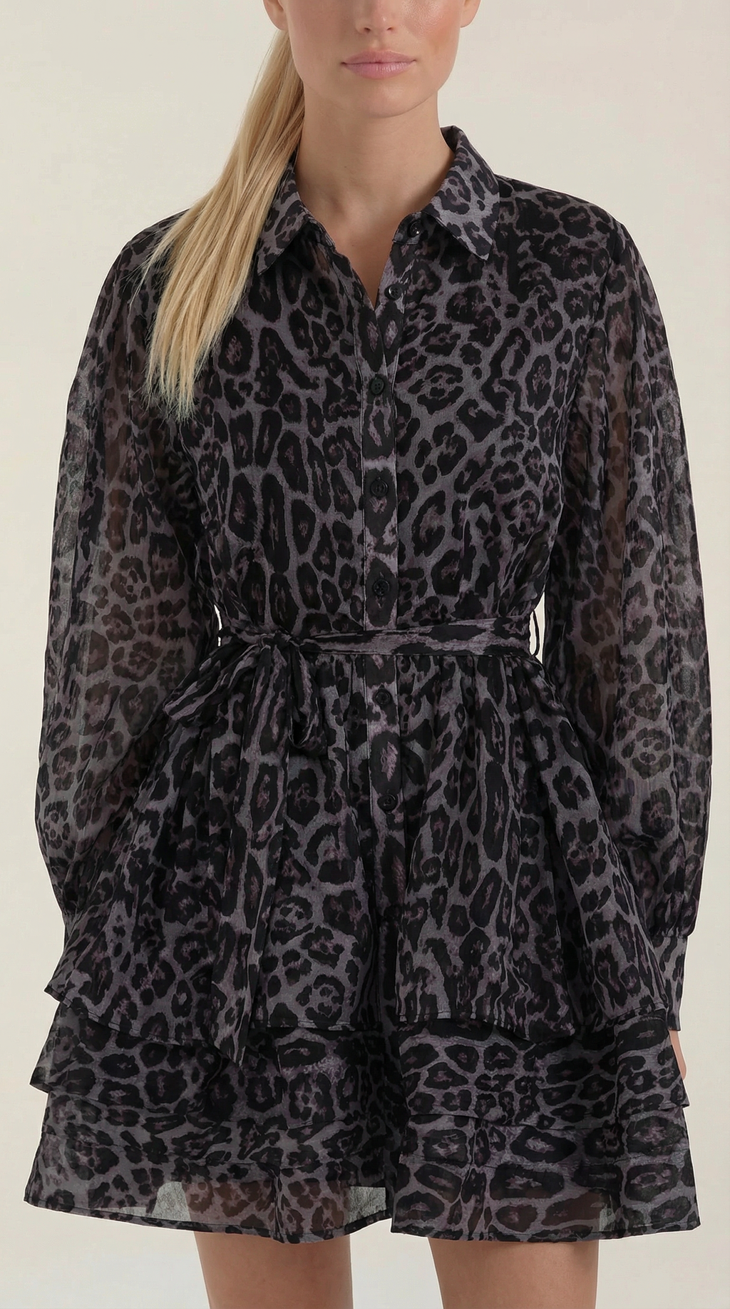 Mini Vestido de Leopardo Stella