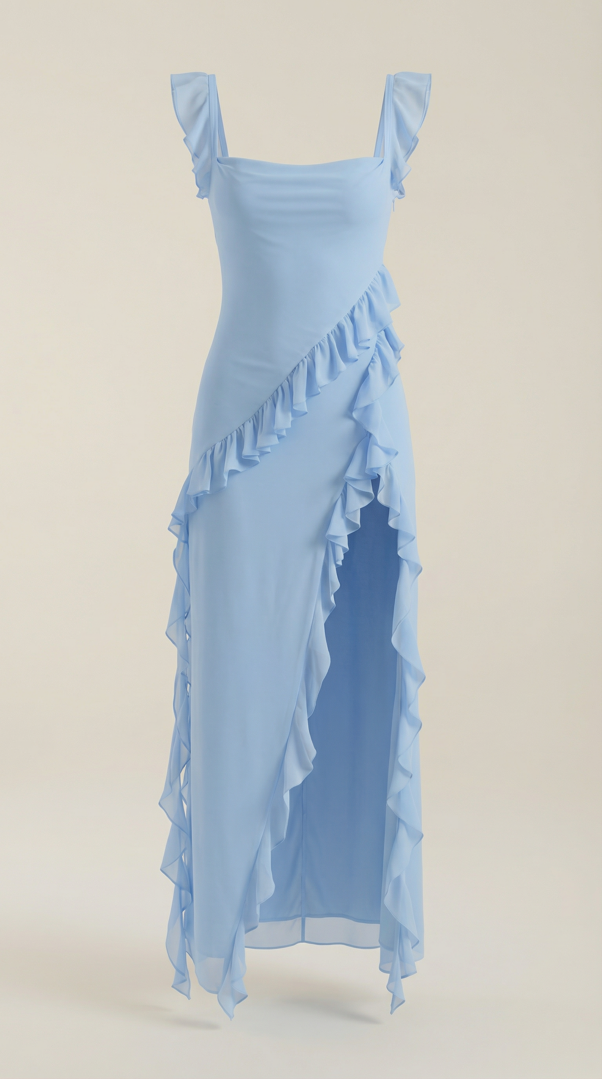 Maxi Vestido Susan con Detalles de Volantes
