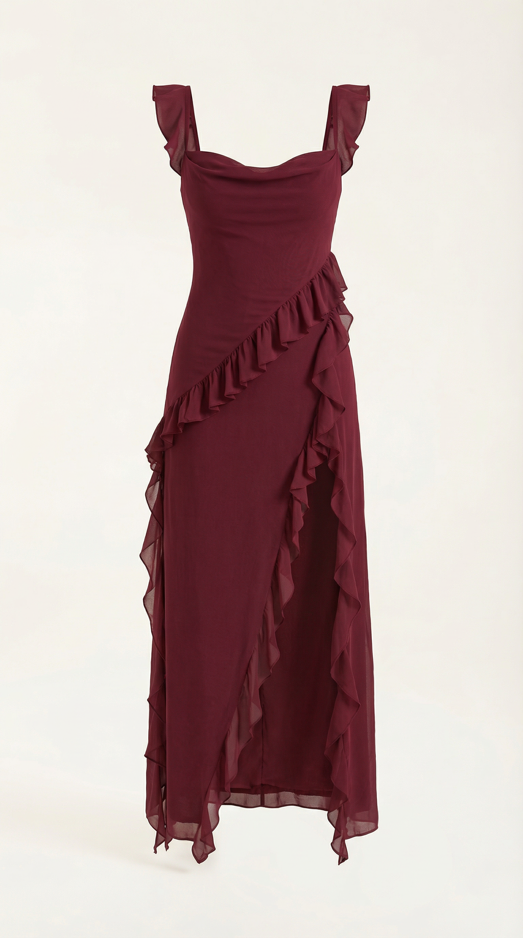 Maxi Vestido Susan con Detalles de Volantes