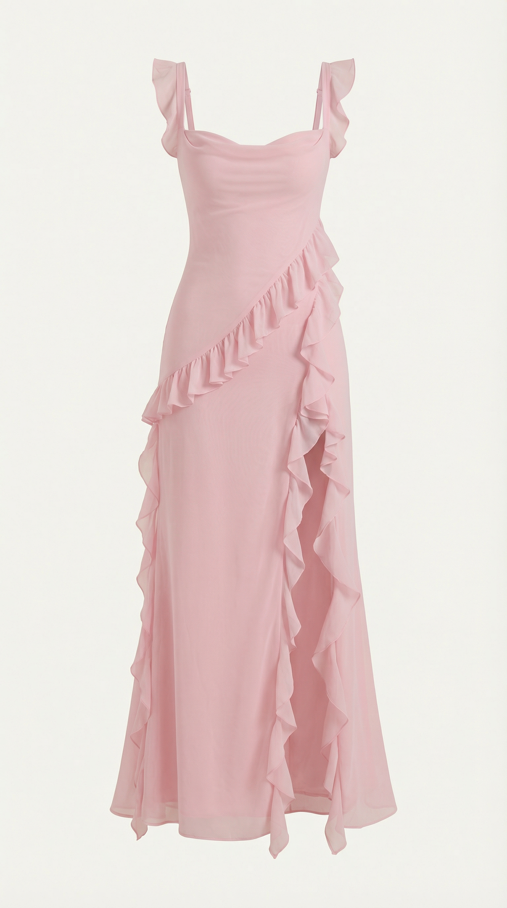 Maxi Vestido Susan con Detalles de Volantes