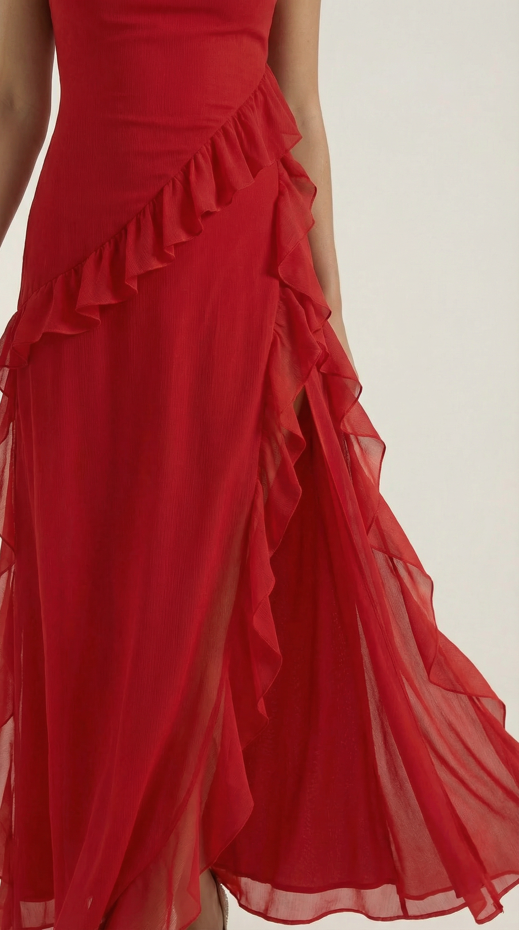 Maxi Vestido Susan con Detalles de Volantes