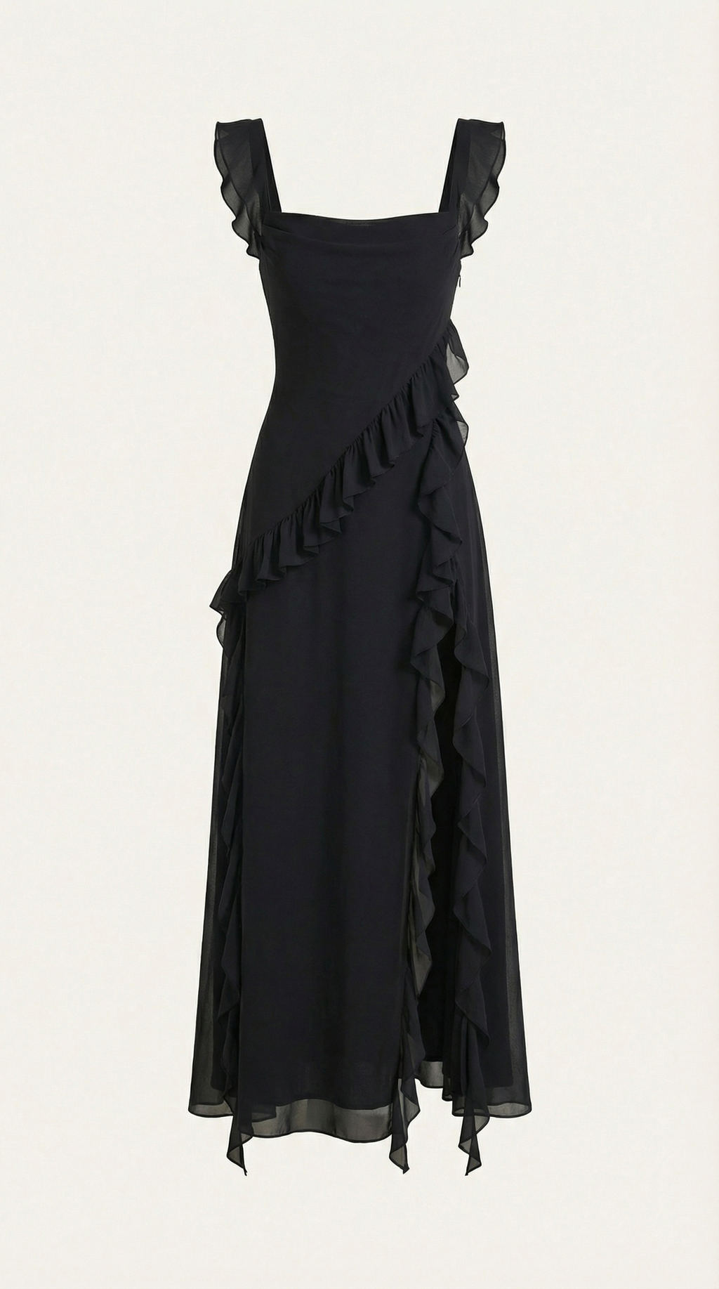Maxi Vestido Susan con Detalles de Volantes