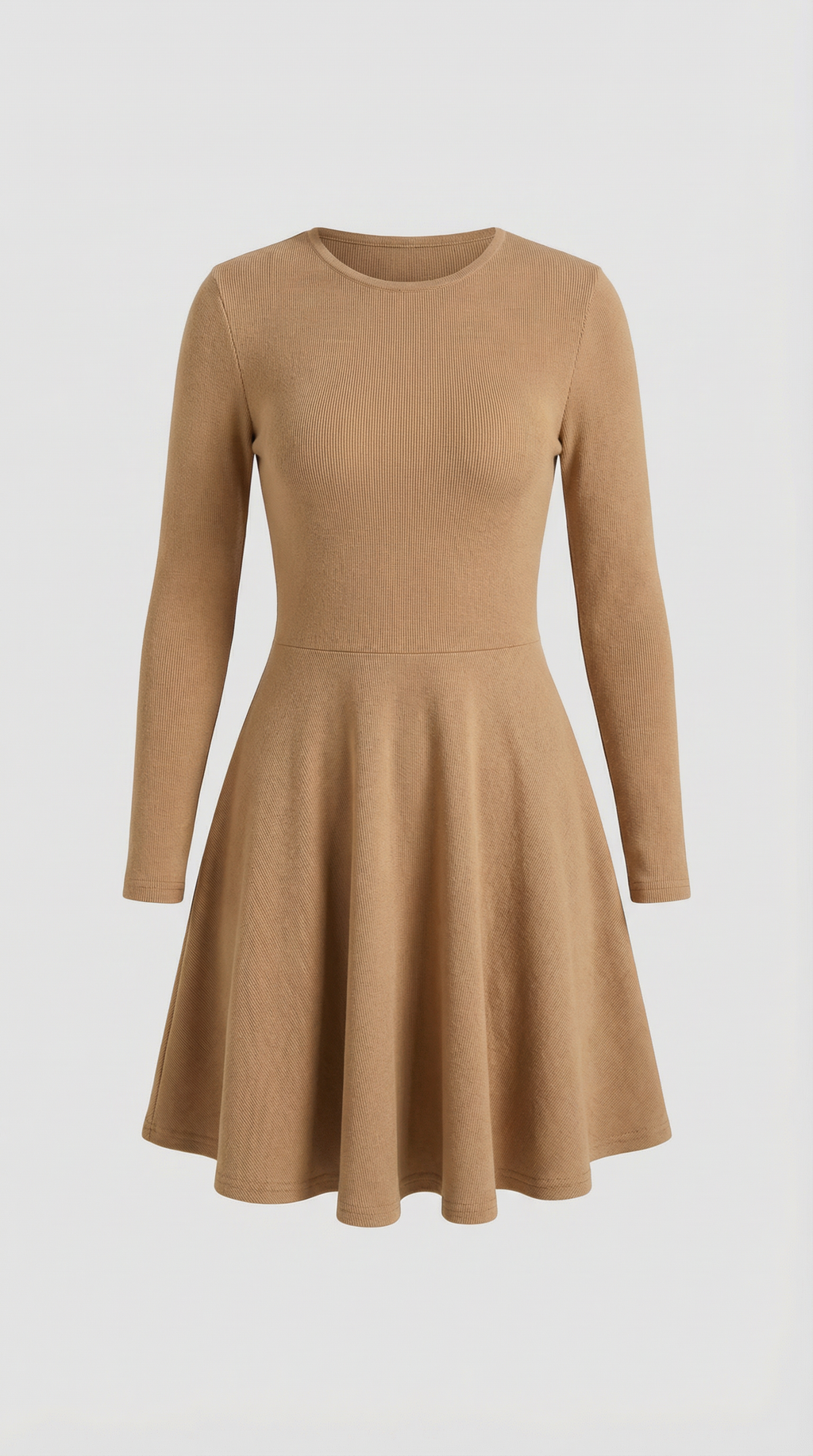 Tiffany Plisado Mini Vestido de Mangas Largas