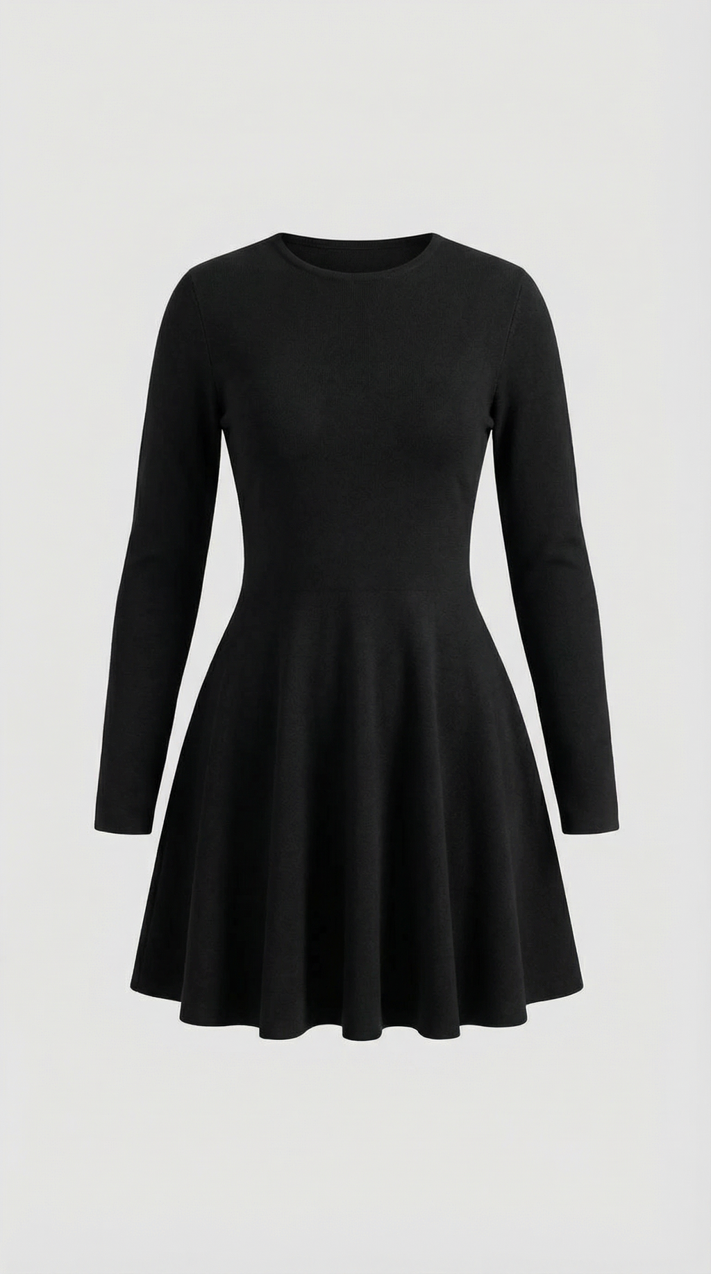 Tiffany Plisado Mini Vestido de Mangas Largas