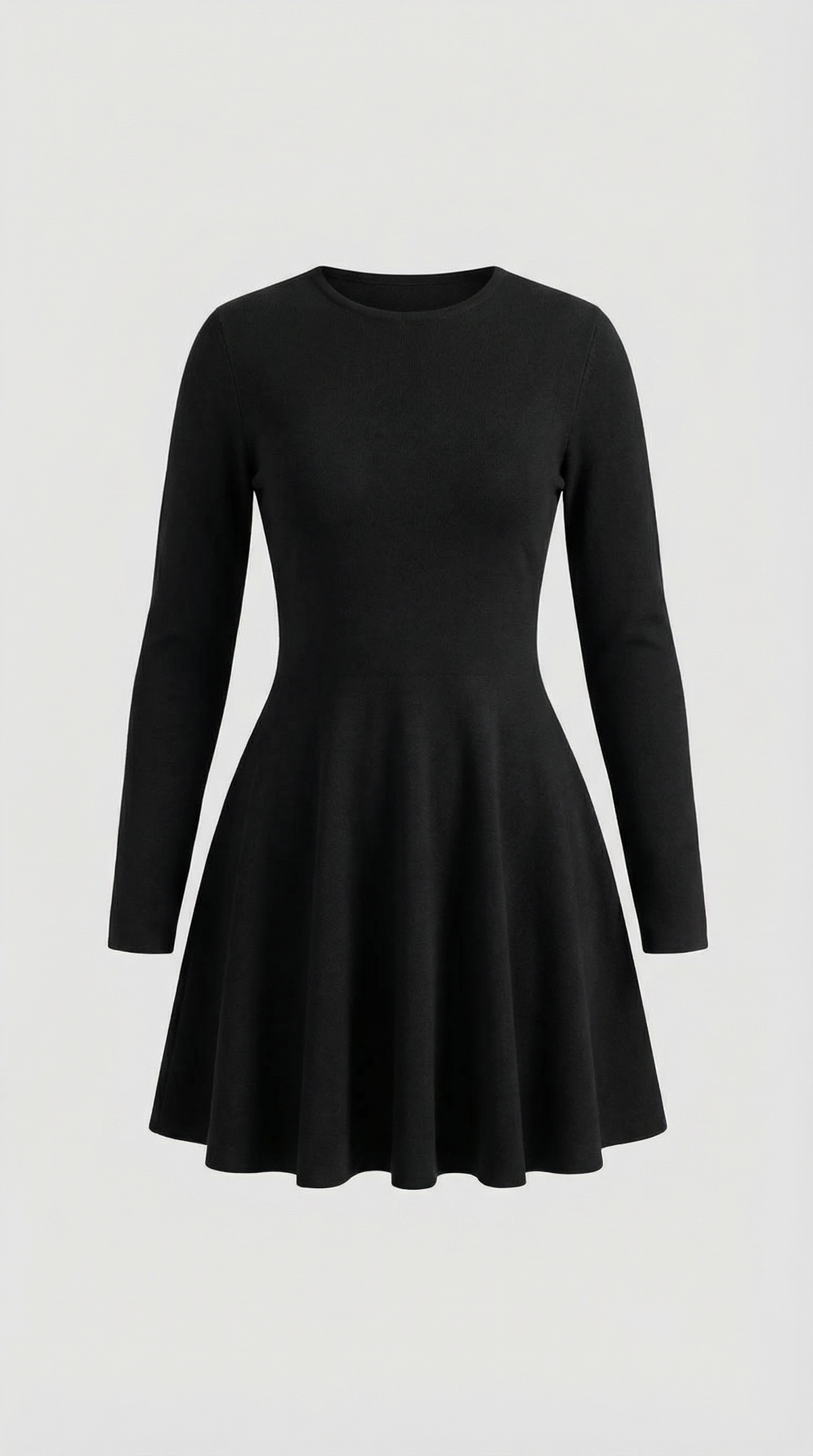 Tiffany Plisado Mini Vestido de Mangas Largas