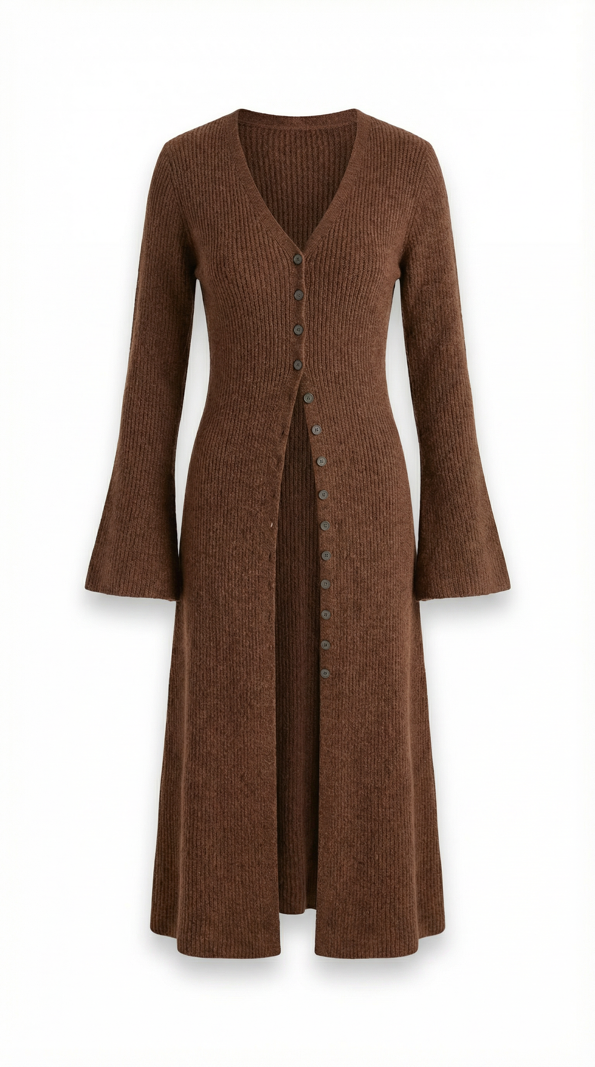 Cárdigan Maxi de Punto 'Valerie' con Escote en Forma de V