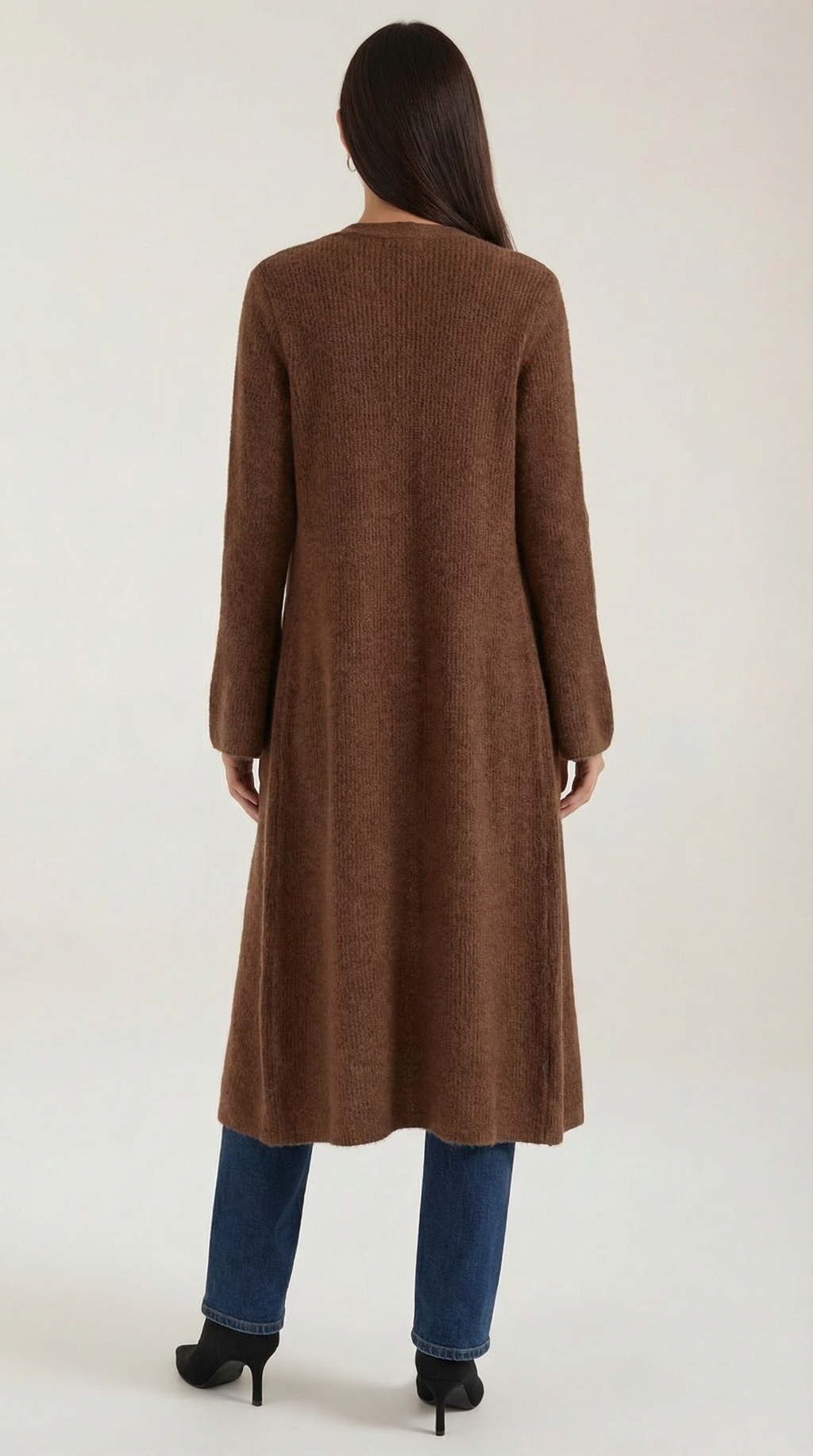 Cárdigan Maxi de Punto 'Valerie' con Escote en Forma de V