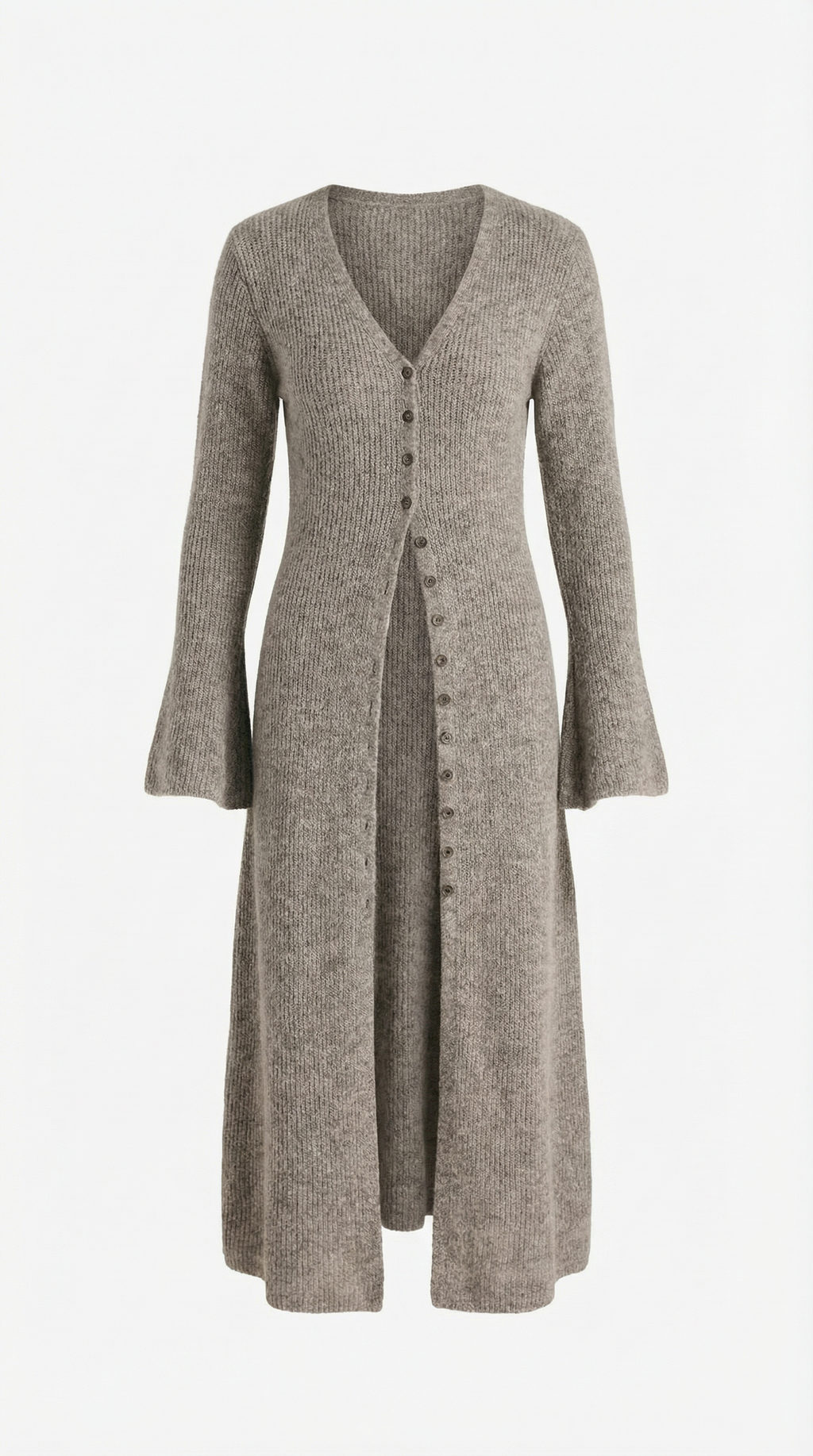 Cárdigan Maxi de Punto 'Valerie' con Escote en Forma de V