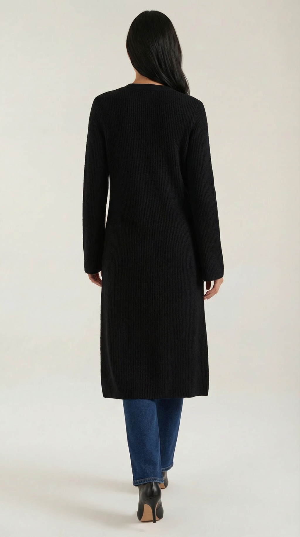 Cárdigan Maxi de Punto 'Valerie' con Escote en Forma de V