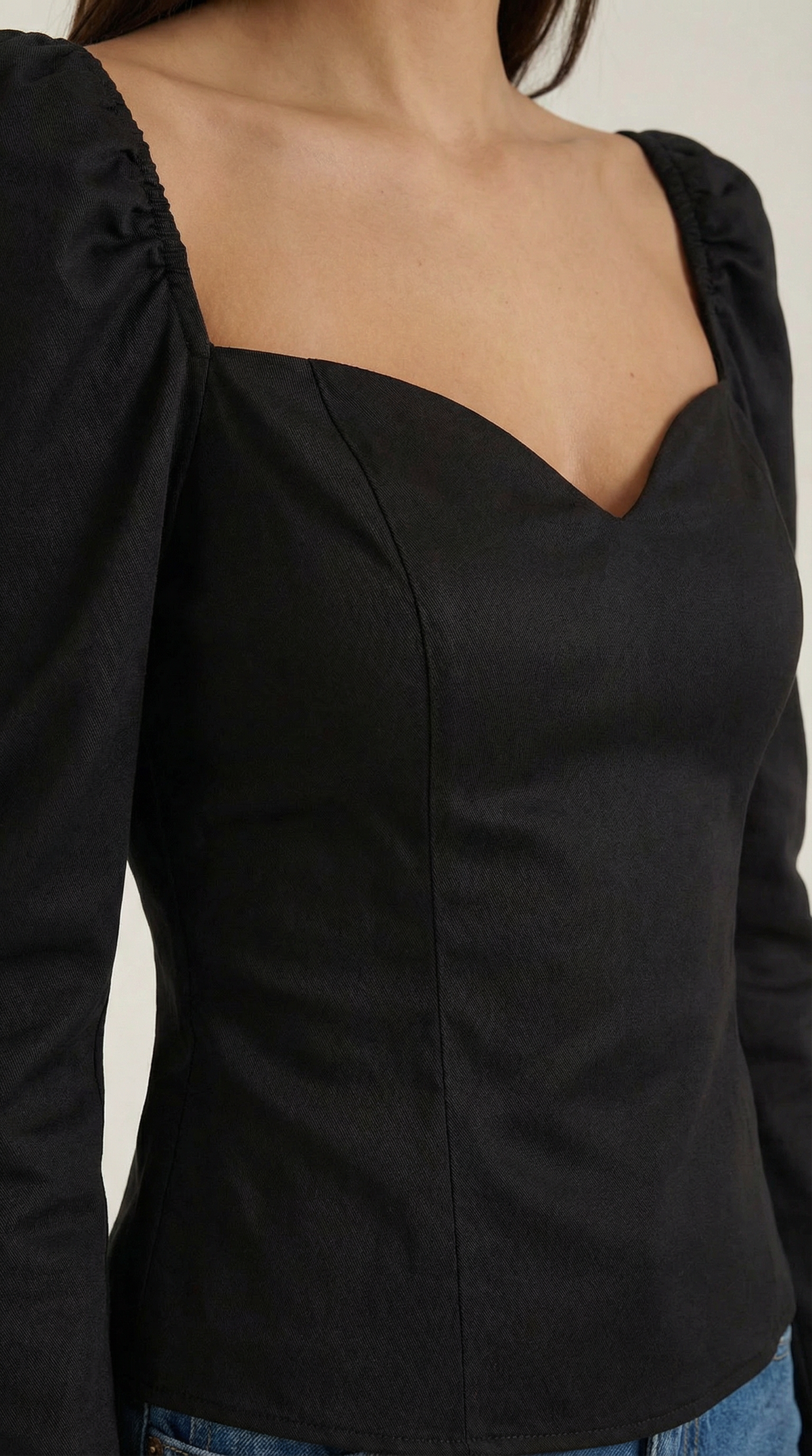 Xenia Blusa con Mangas Abullonadas