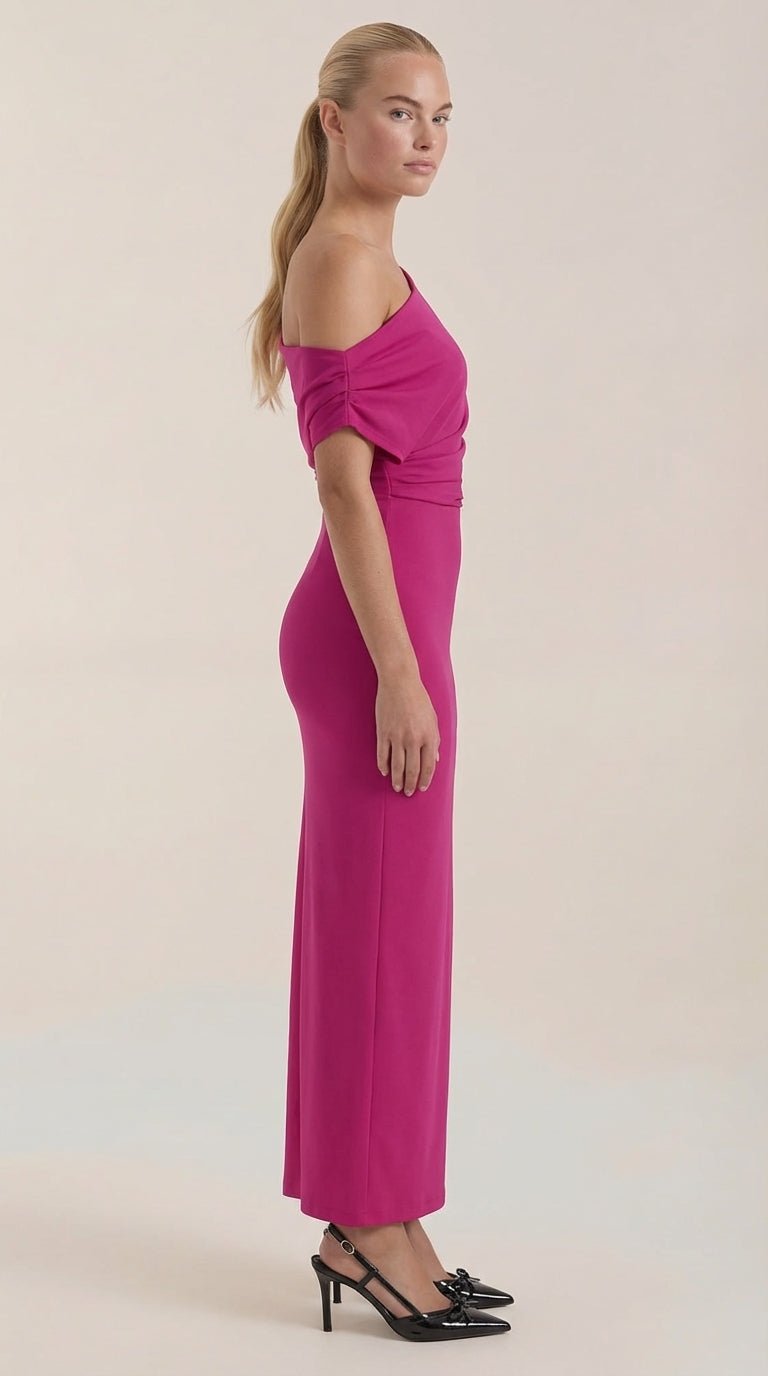 Candice Vestido Maxi de Un Solo Hombro