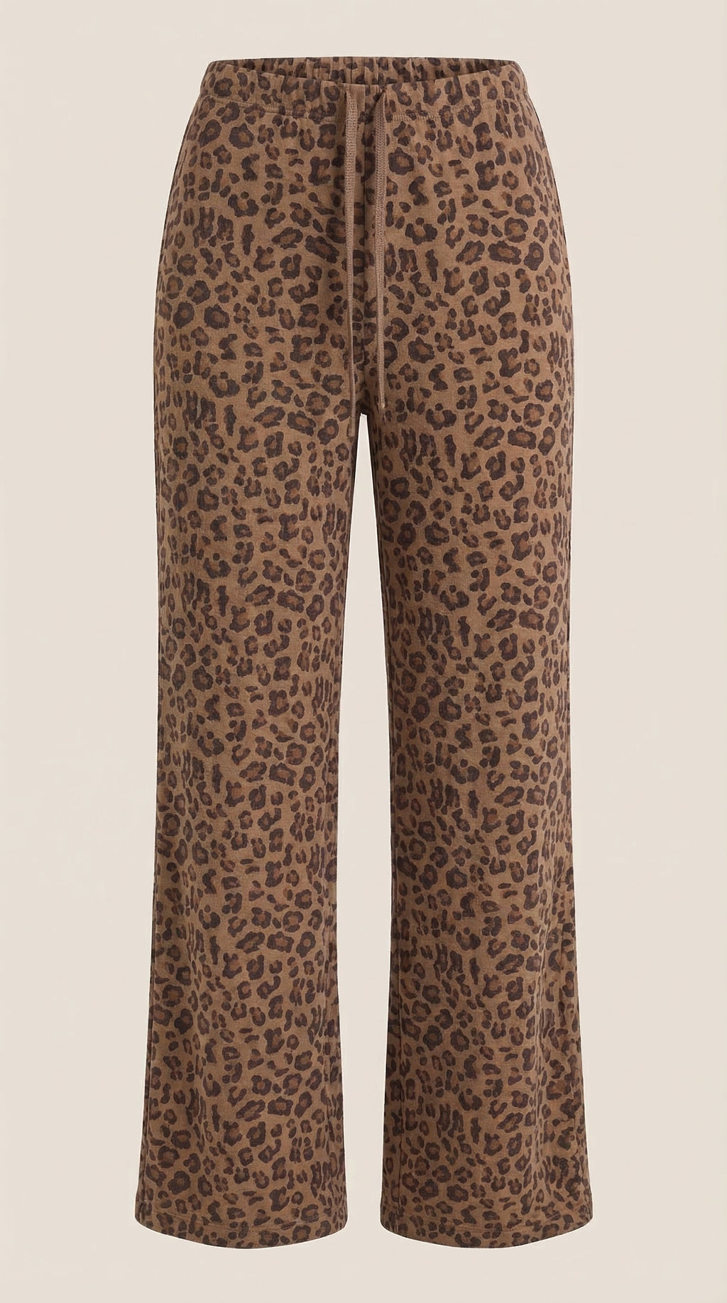 Pantalón Cleo de Estampado Animal con Corte de Pierna Ancha