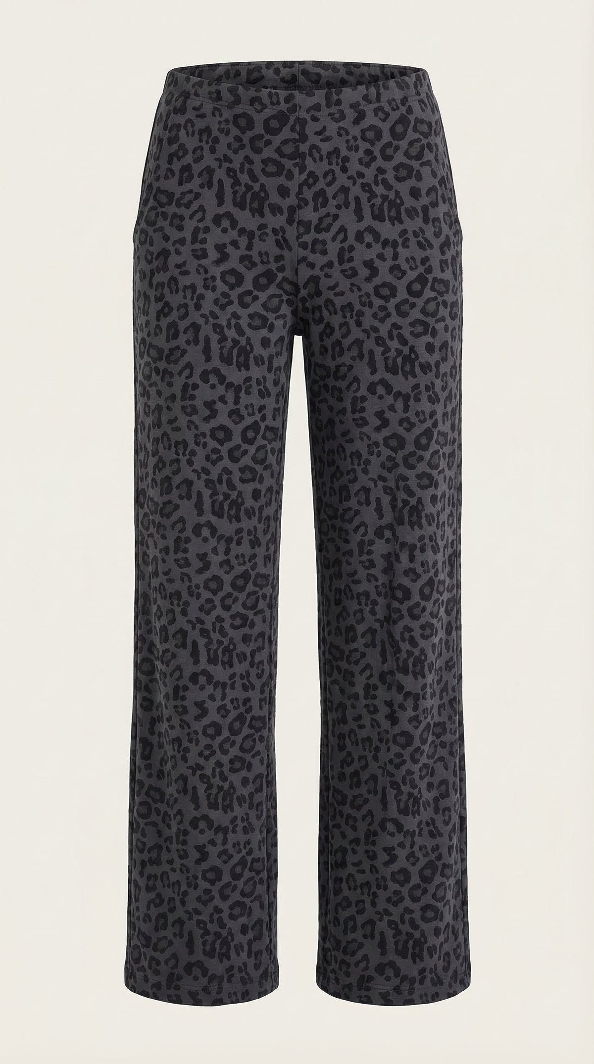 Pantalón Cleo de Estampado Animal con Corte de Pierna Ancha