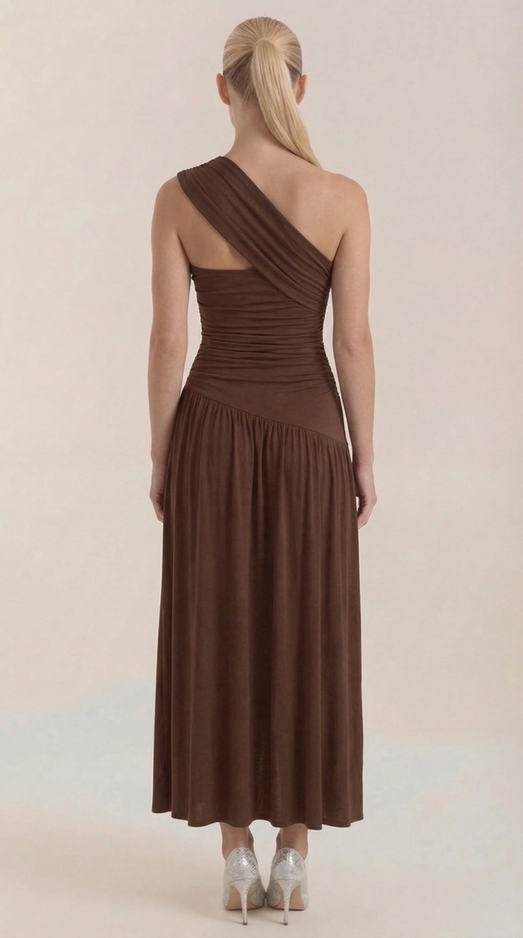 Vestido Largo Enid de Un Solo Hombro