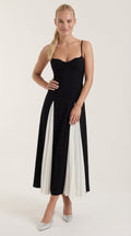 Vestido Midi Godet Plisado Goldie