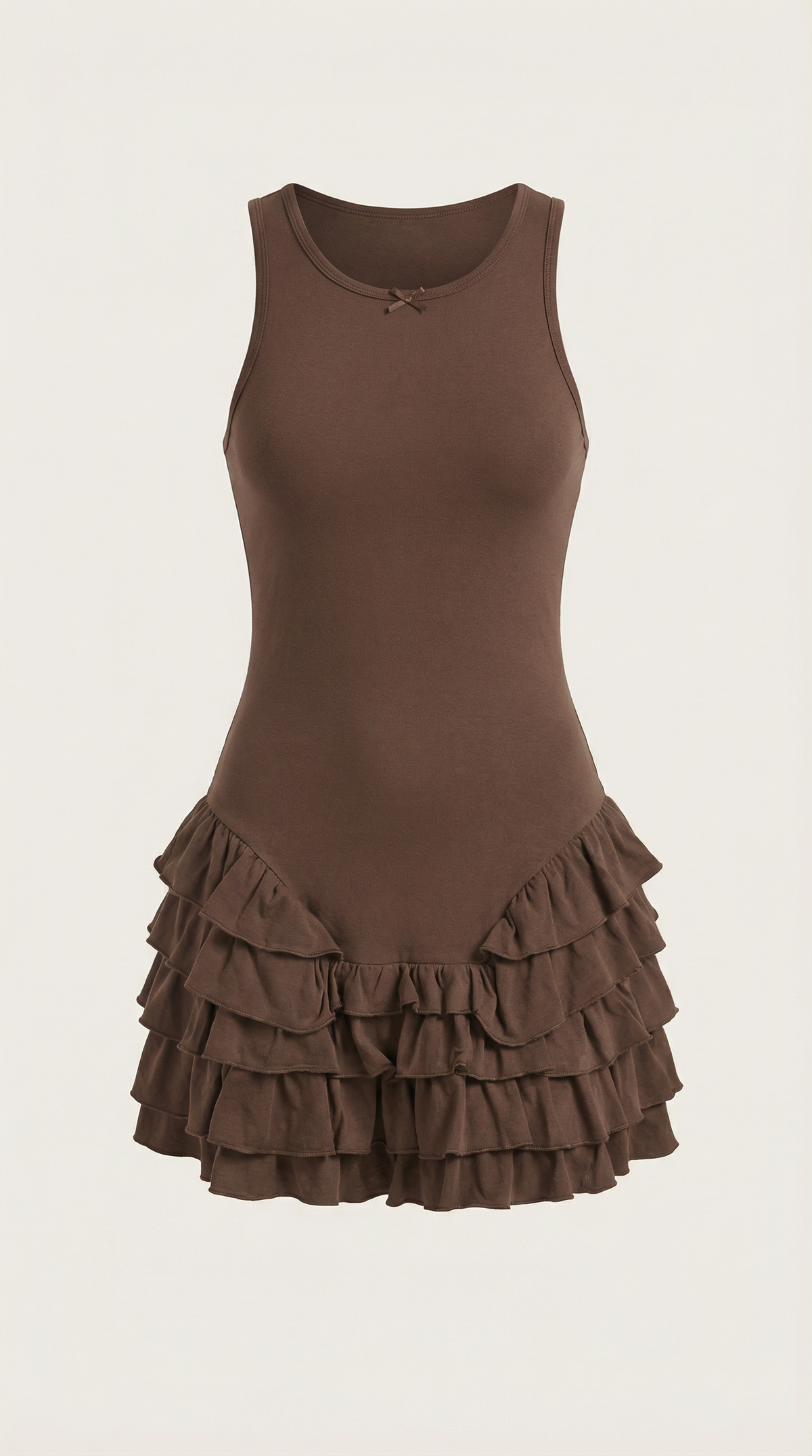 Gwen Mini Vestido con Detalles de Volantes