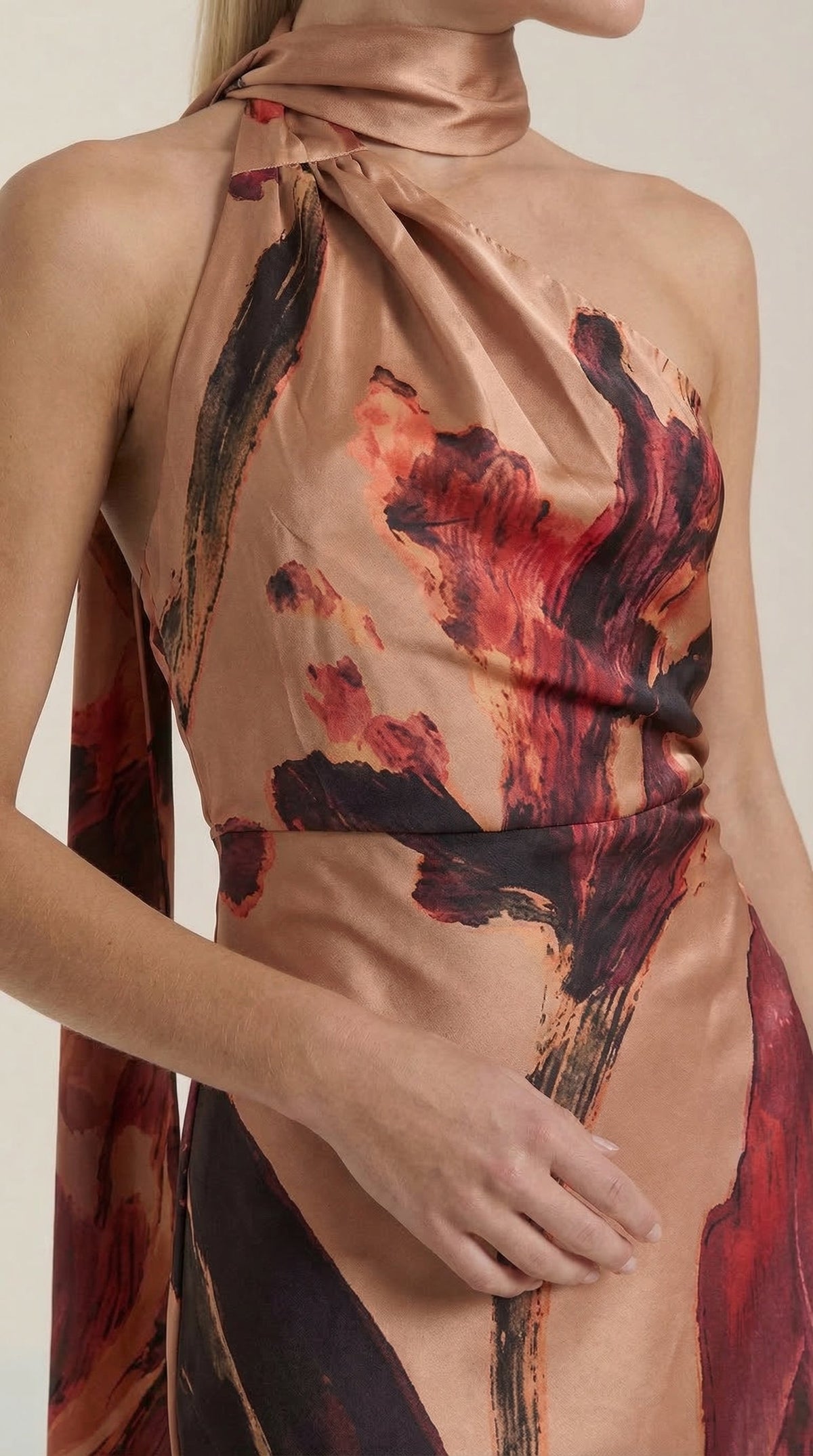 Hattie Vestido Corto de Un Solo Hombro