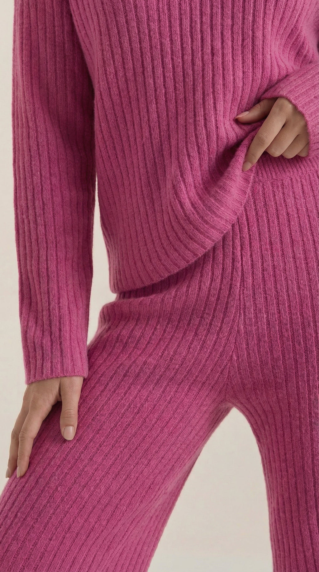 Conjunto de Punto Matilda con Escote en V