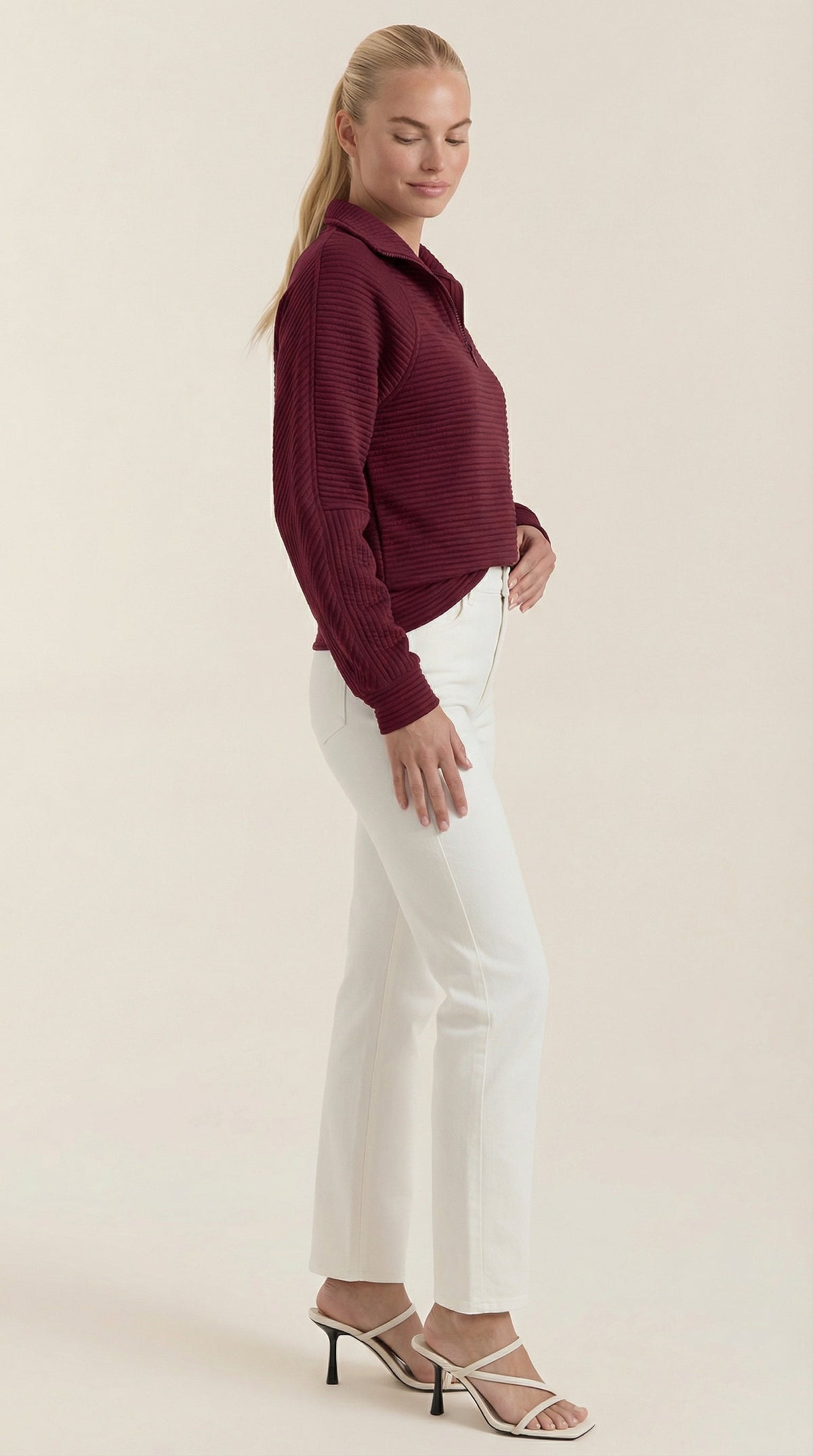 Melinda Quarter-Zip Polo Pullover