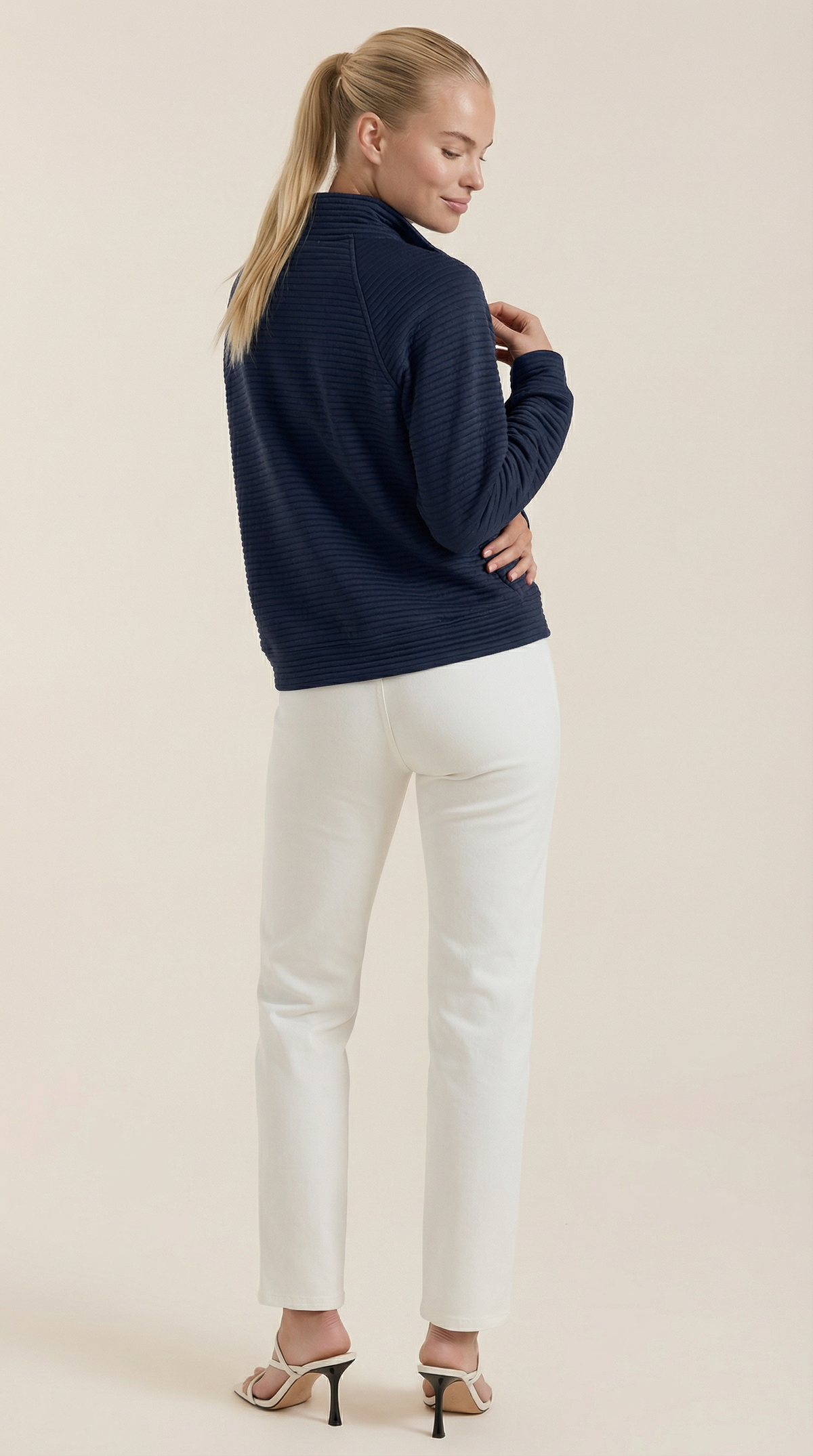 Melinda Quarter-Zip Polo Pullover