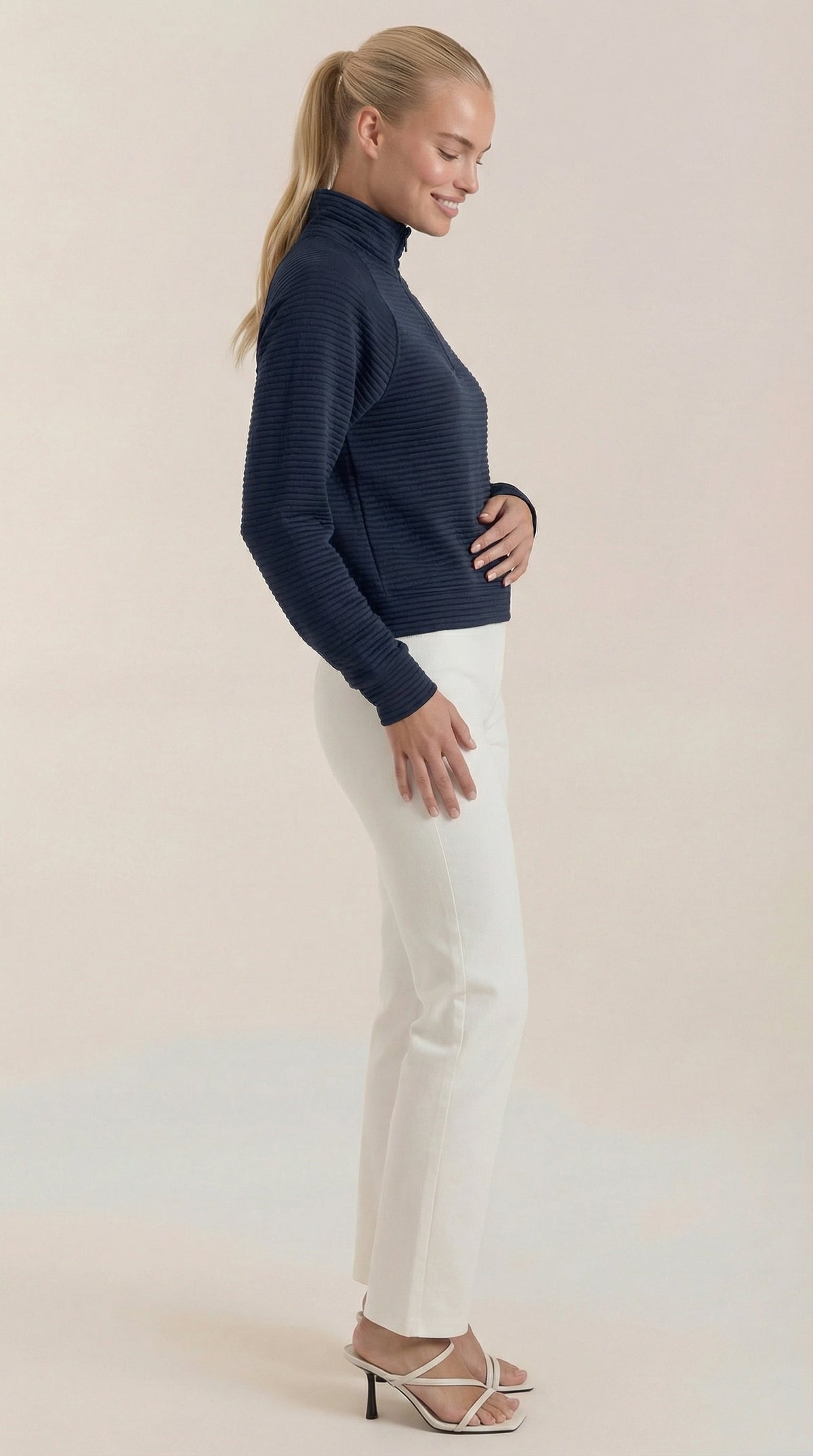 Melinda Quarter-Zip Polo Pullover